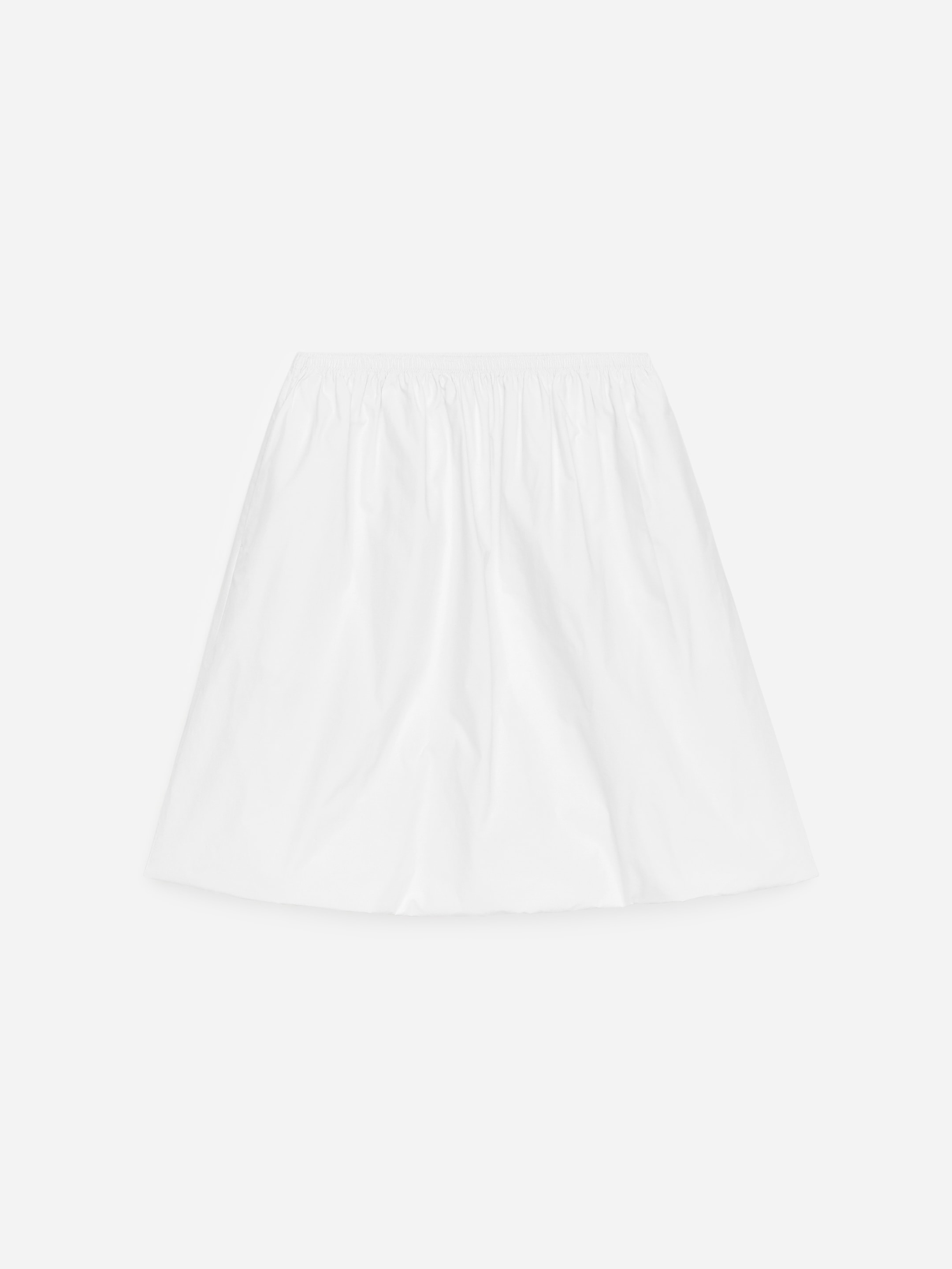 Taffeta Puff Skirt-White-18249