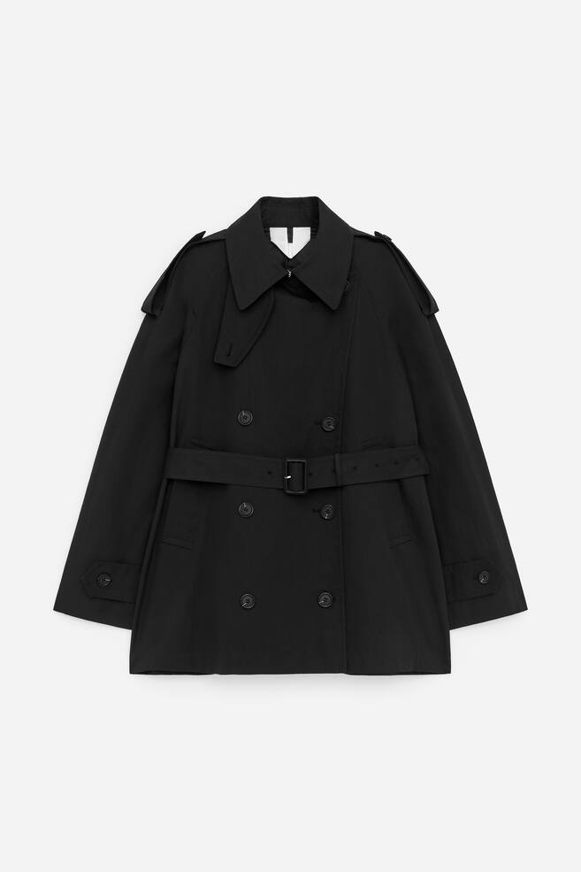 Chaqueta estilo trench - Negro - 1