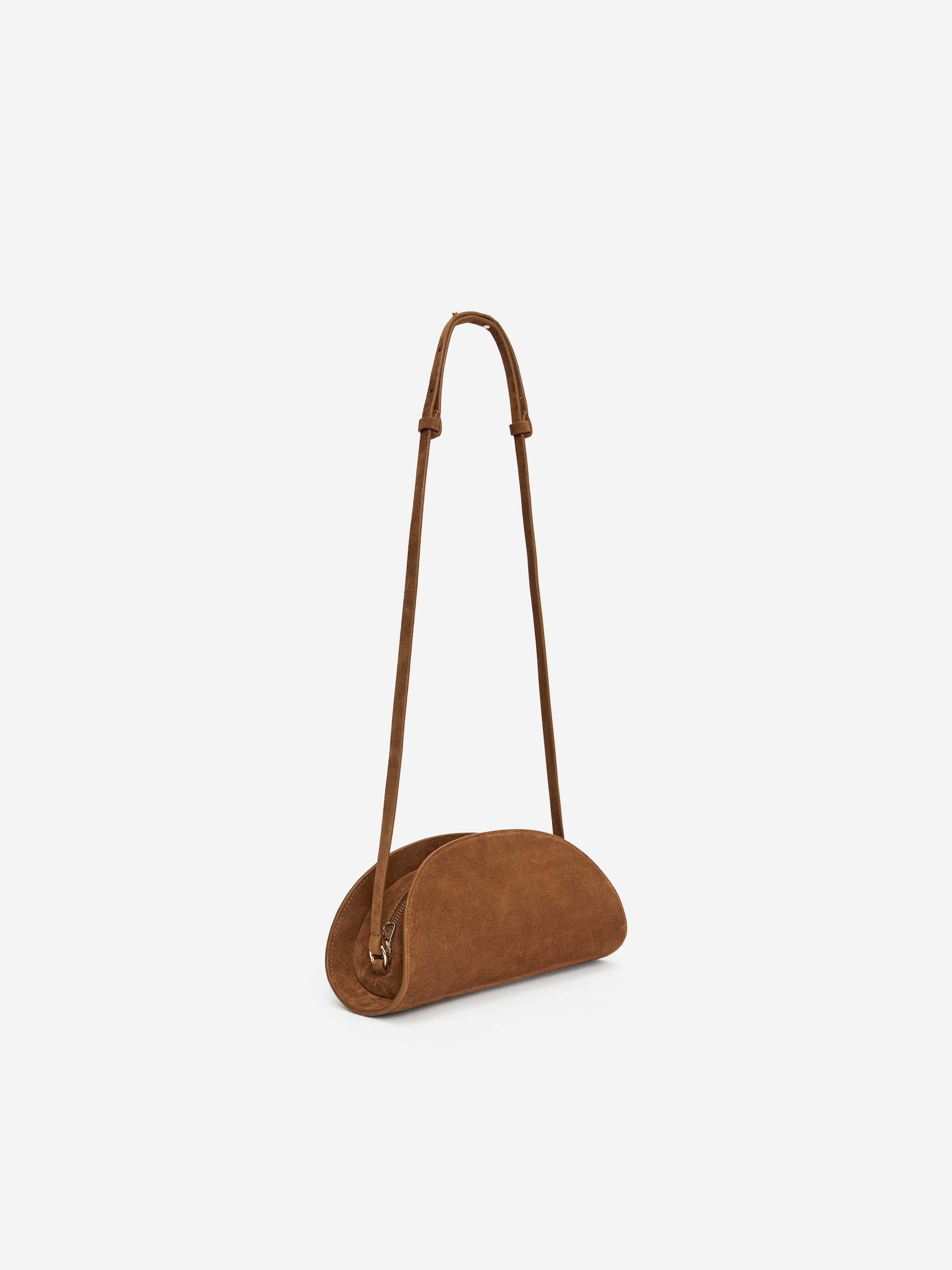 Visa större bild: Clutch/axelremsväska i mocka - Brun - DAM | H&M SE 4