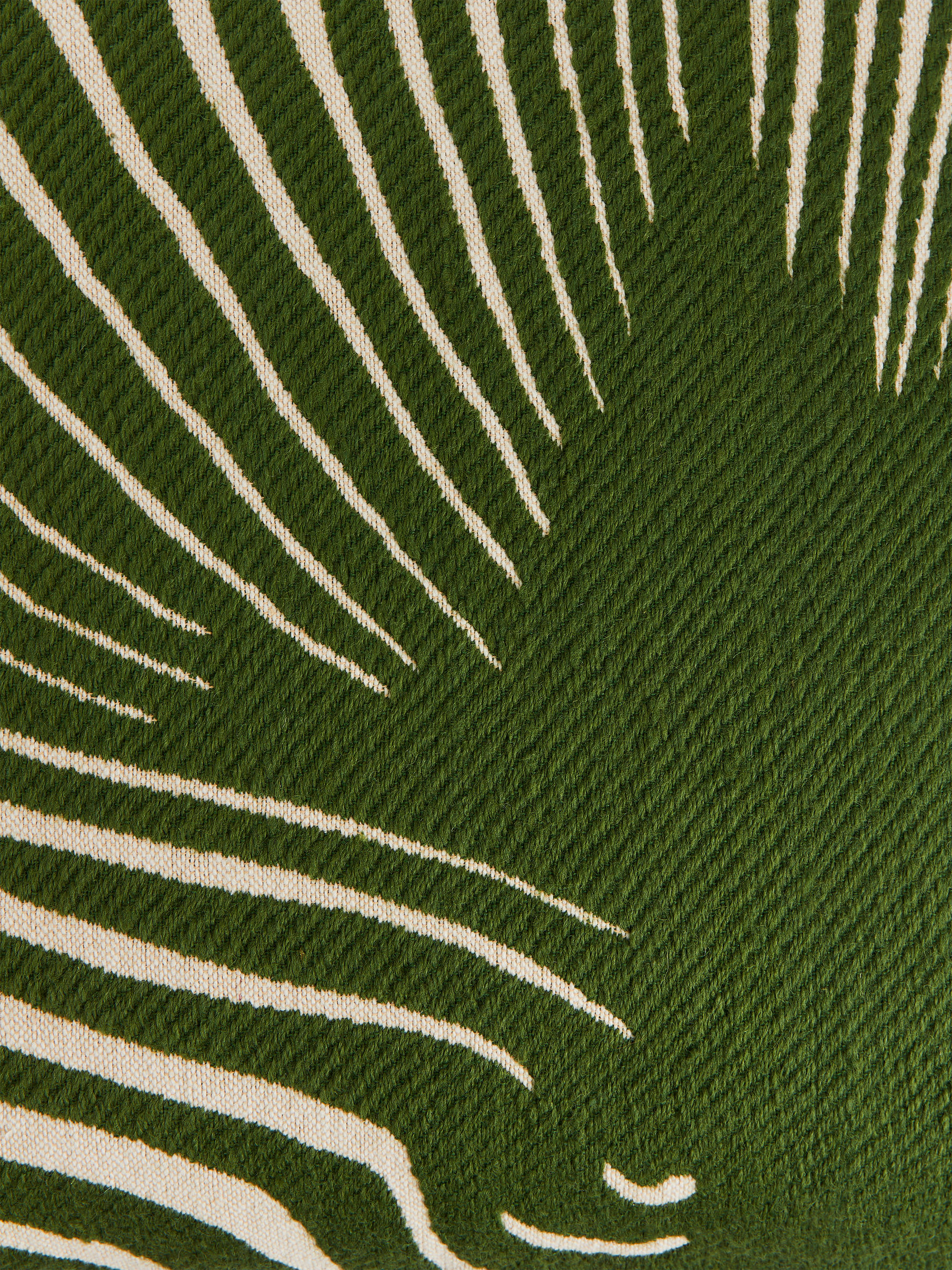Kopfkissenbezug aus Baumwolle und Wolle 50 x 50 cm - Grün/Cremeweiß - Haushaltswaren - StillMedia/DescriptiveDetail - 1
