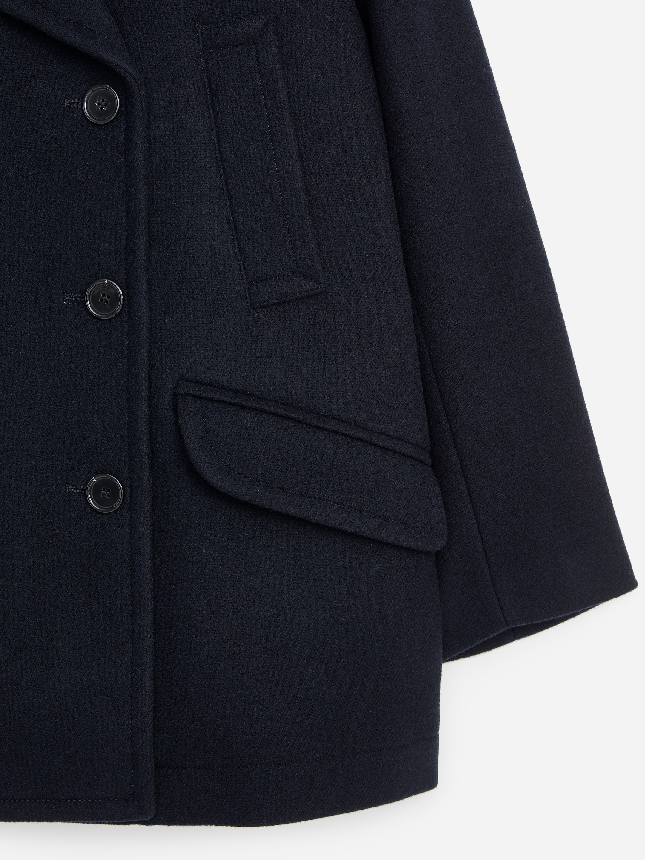 Abrigo marinero en mezcla de lana - Azul oscuro - Corte holgado - women - StillMedia/DescriptiveDetail - 1