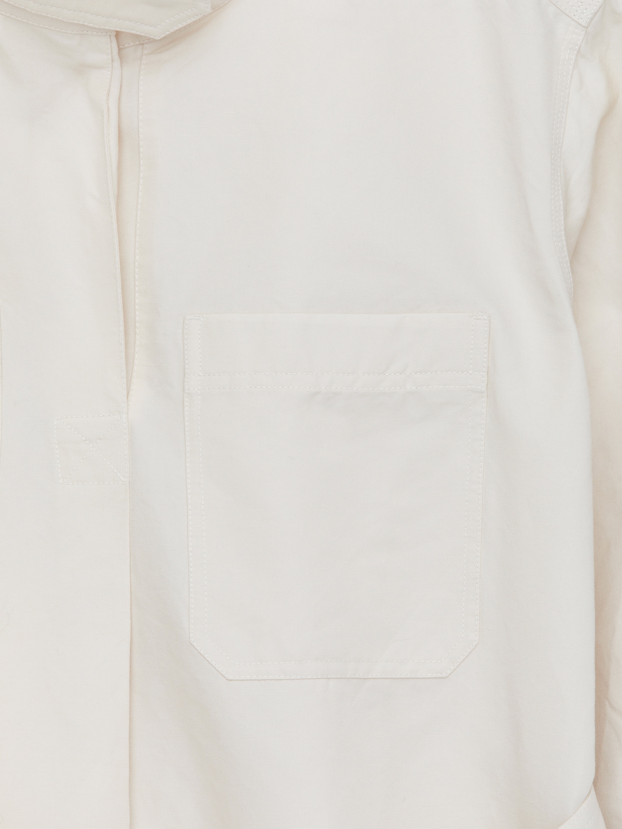 Linen Blend Pop-Over Shirt - Dusty White - Regular fit - Women - StillMedia/DescriptiveDetail - 2