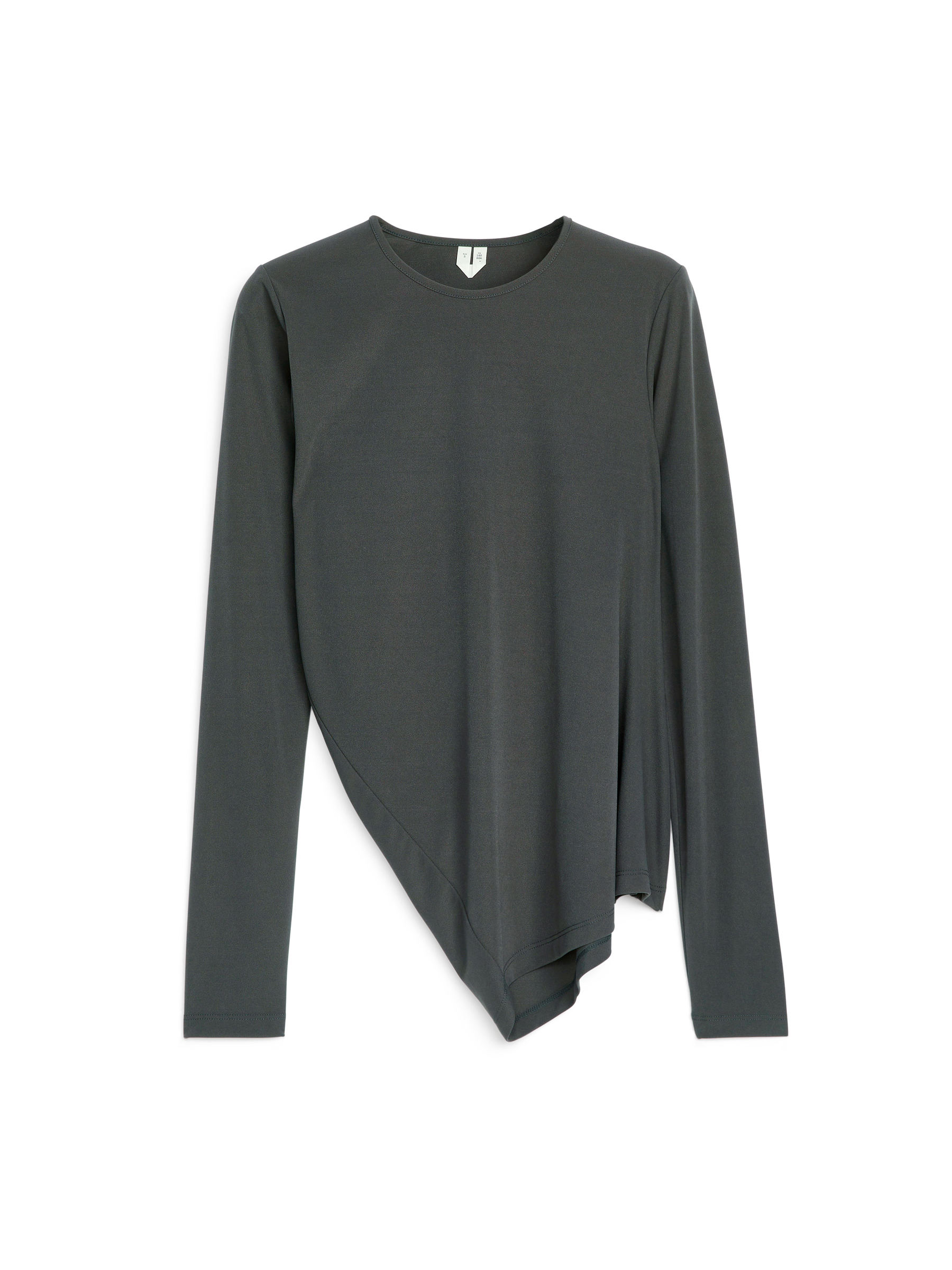 Top mit Drapierung-Grau-12452