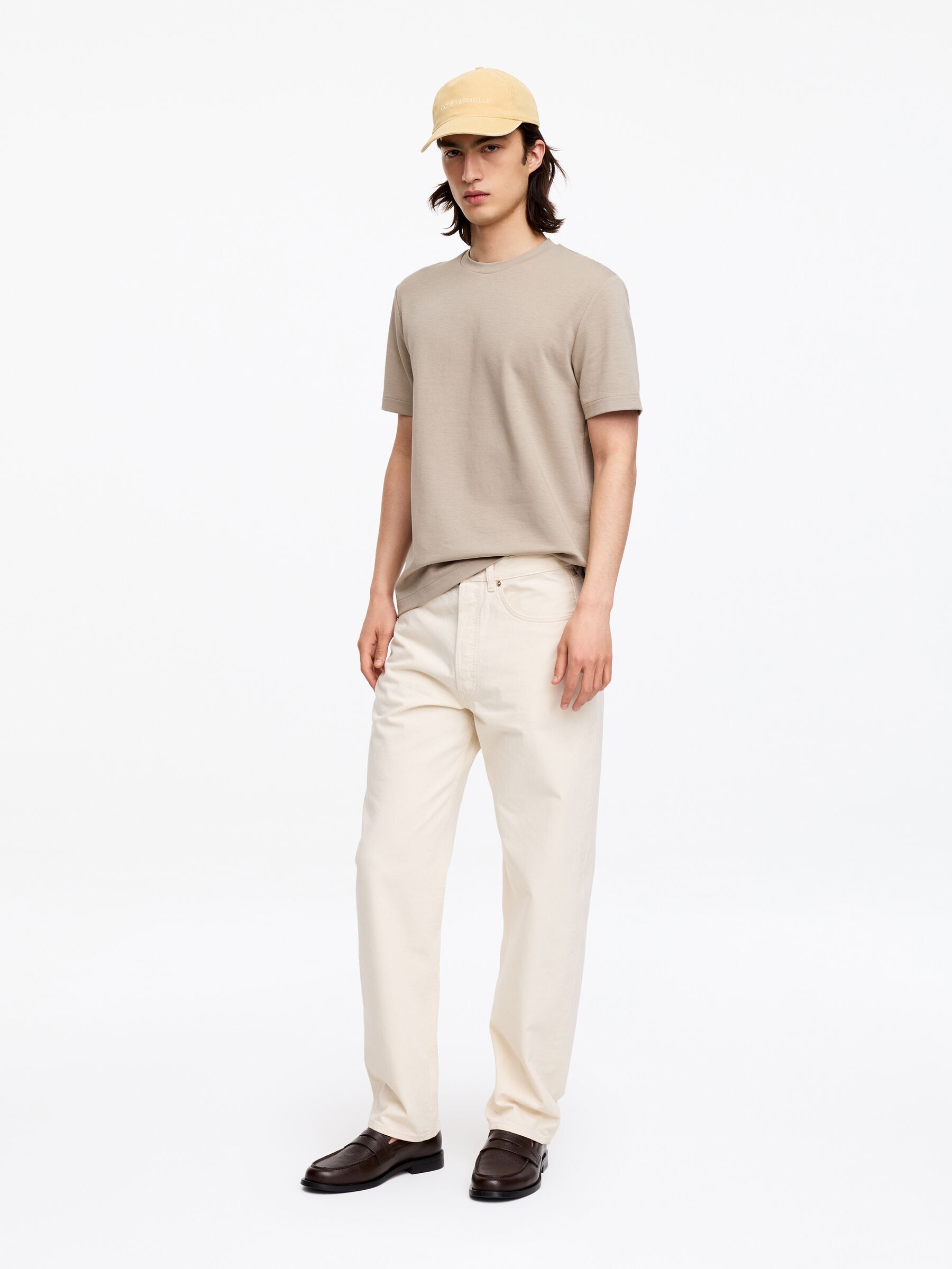 T-shirt classique en interlock - Taupe - Regular fit - Homme - StillMedia/Lookbook - 4