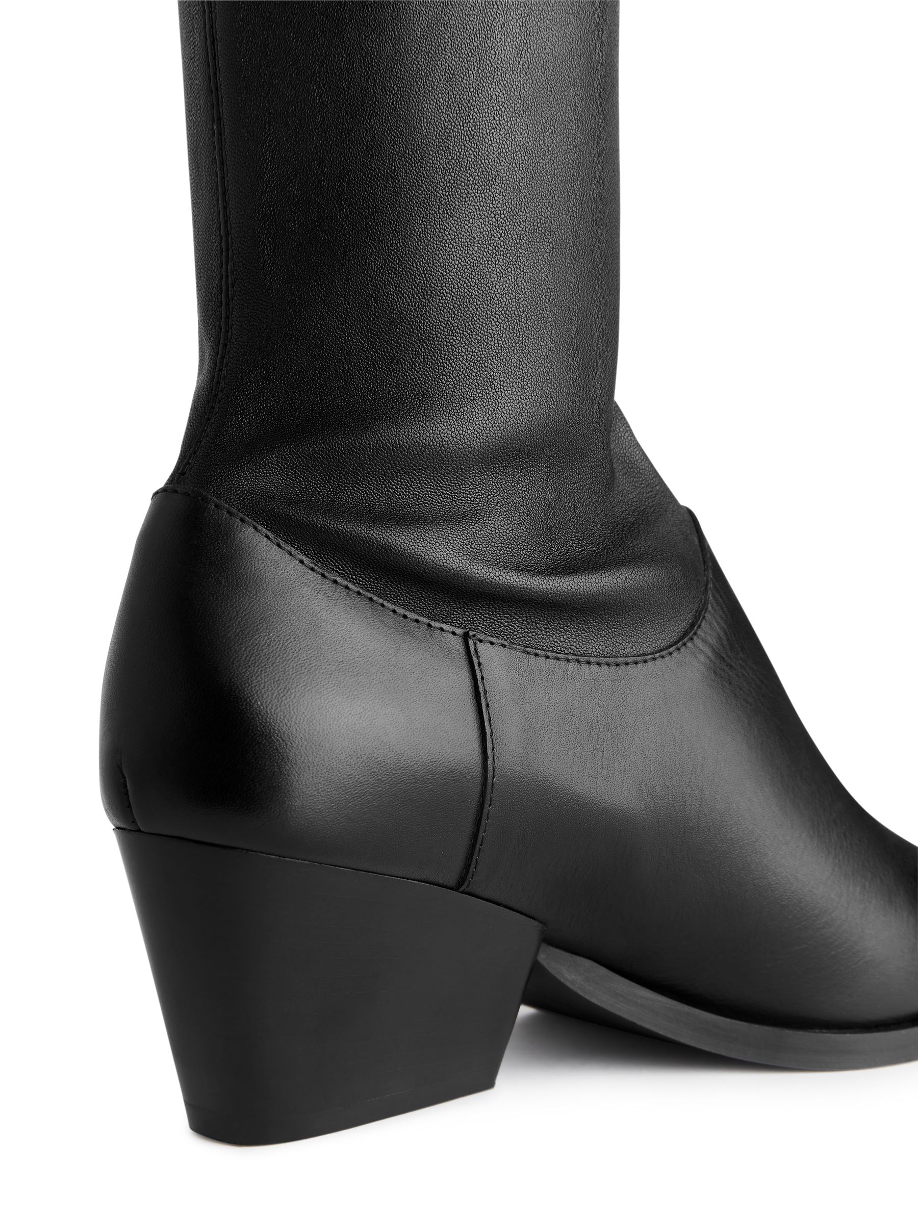Stretch Leather Boots - Black - Women - StillMedia/DescriptiveDetail - 3