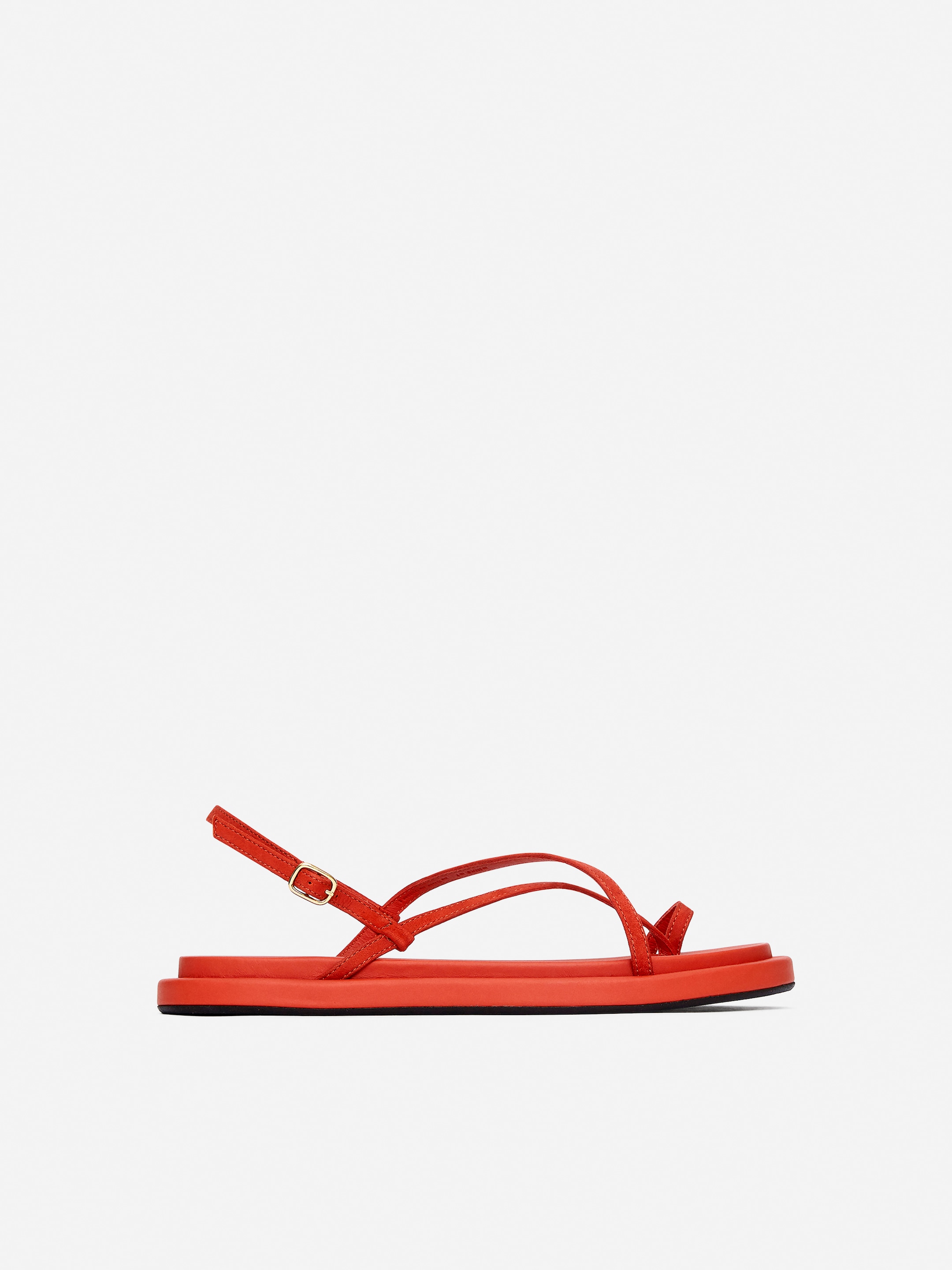 Sandales à brides en cuir - Orange - Femme - StillMedia/DescriptiveStillLife - 3