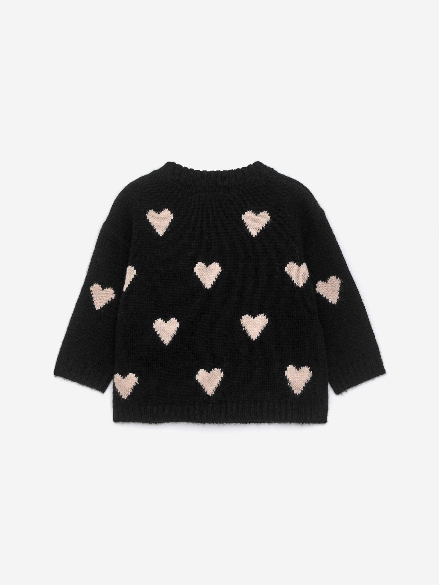 Pull en maille intarsia - Noir/Beige/Mauve/Rouge - 3