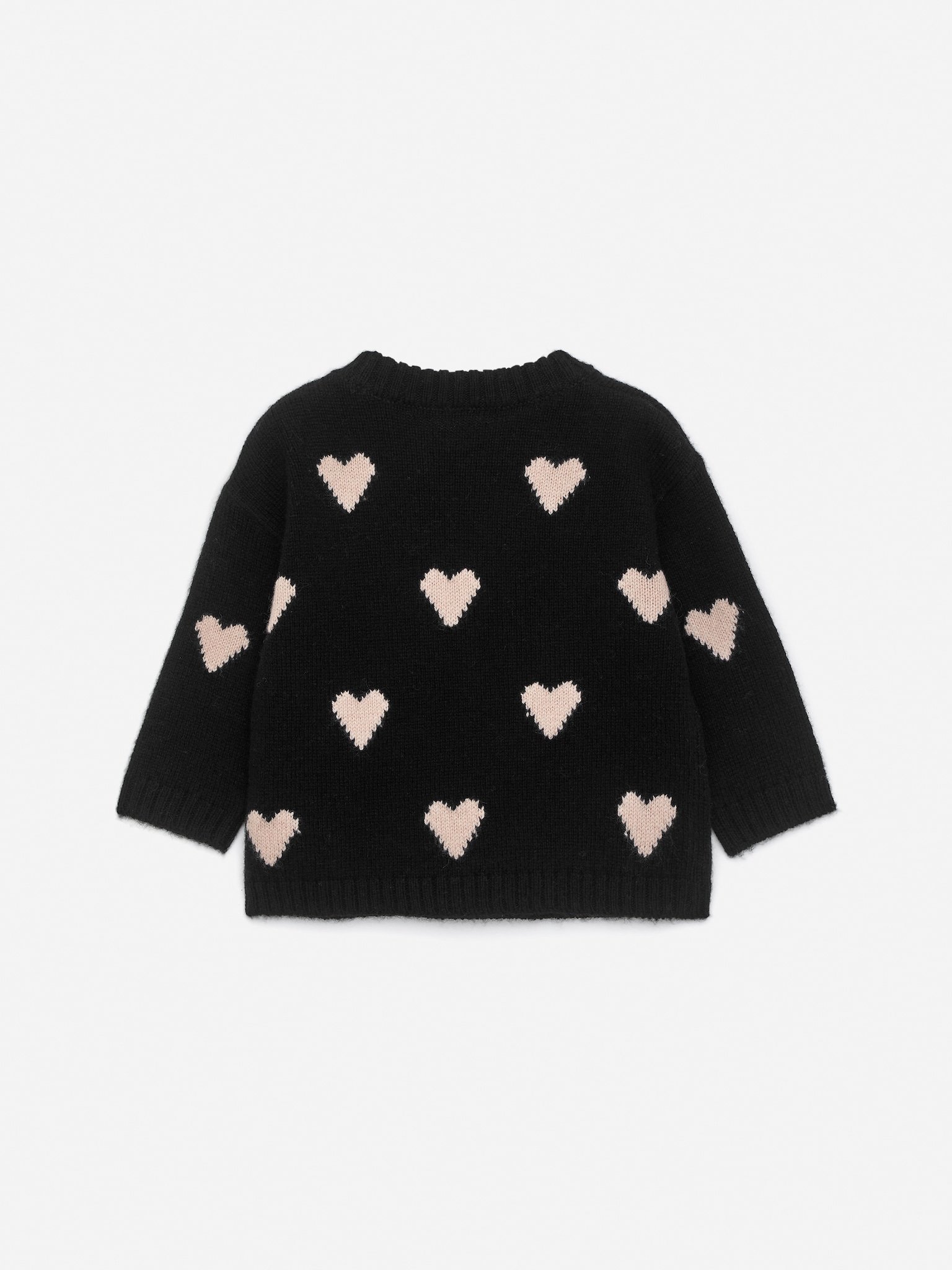 Pull en maille intarsia - Noir/Beige/Mauve/Rouge - 3