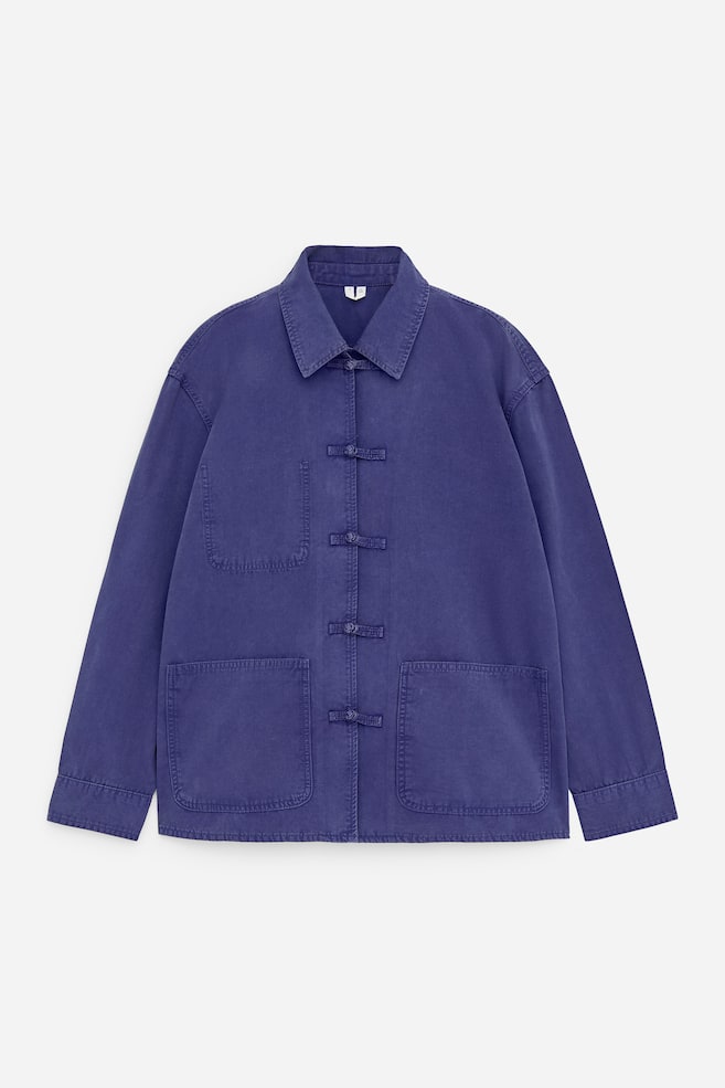 Sobrecamisa con botones de nudo - Azul/Negro - 1