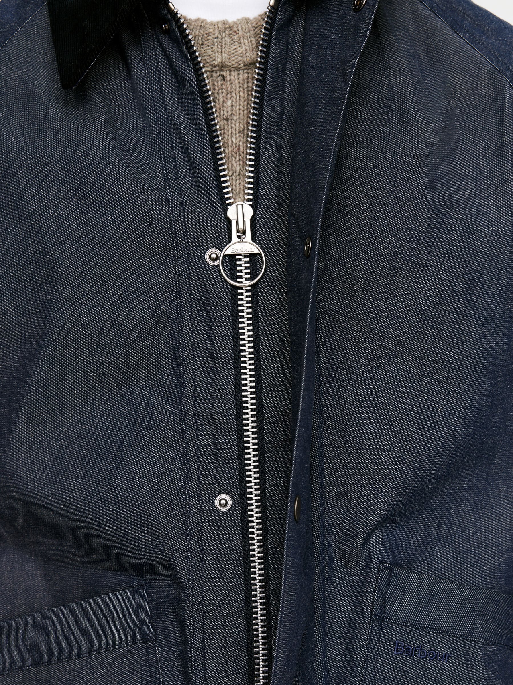 Chaqueta denim encerada en seco ARKET and Barbour - Azul - Corte estándar - Men - StillMedia/Lookbook - 5