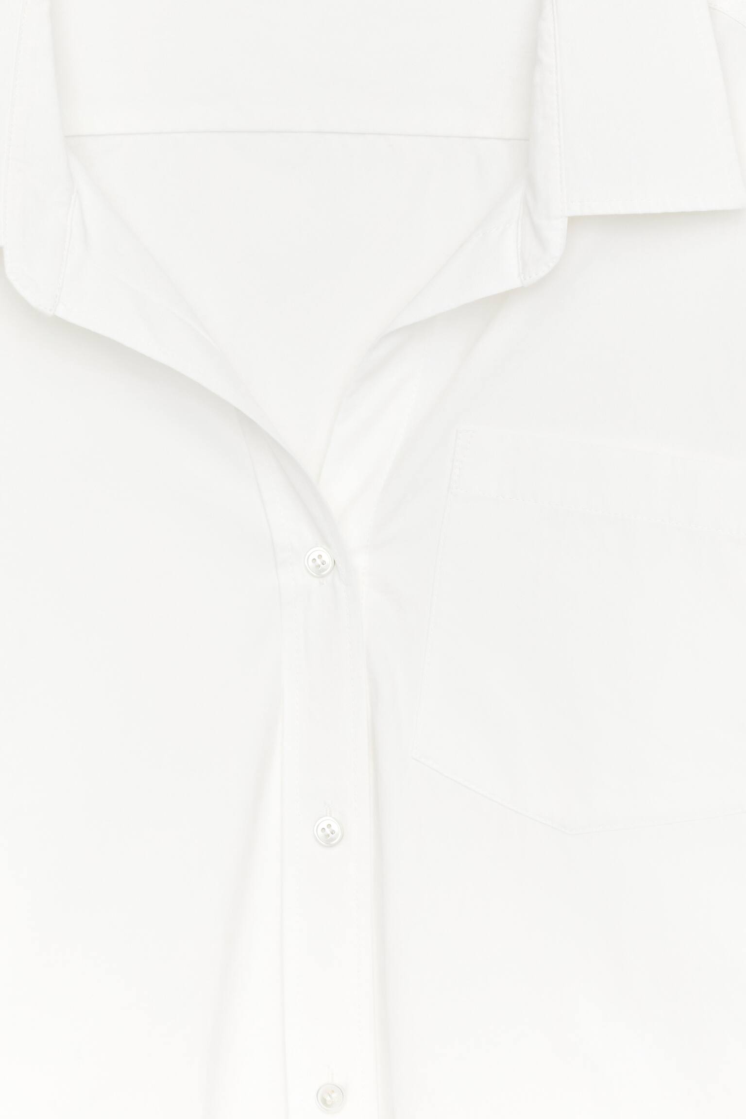 Afslappet skjorte med åben krave - Hvid - 4