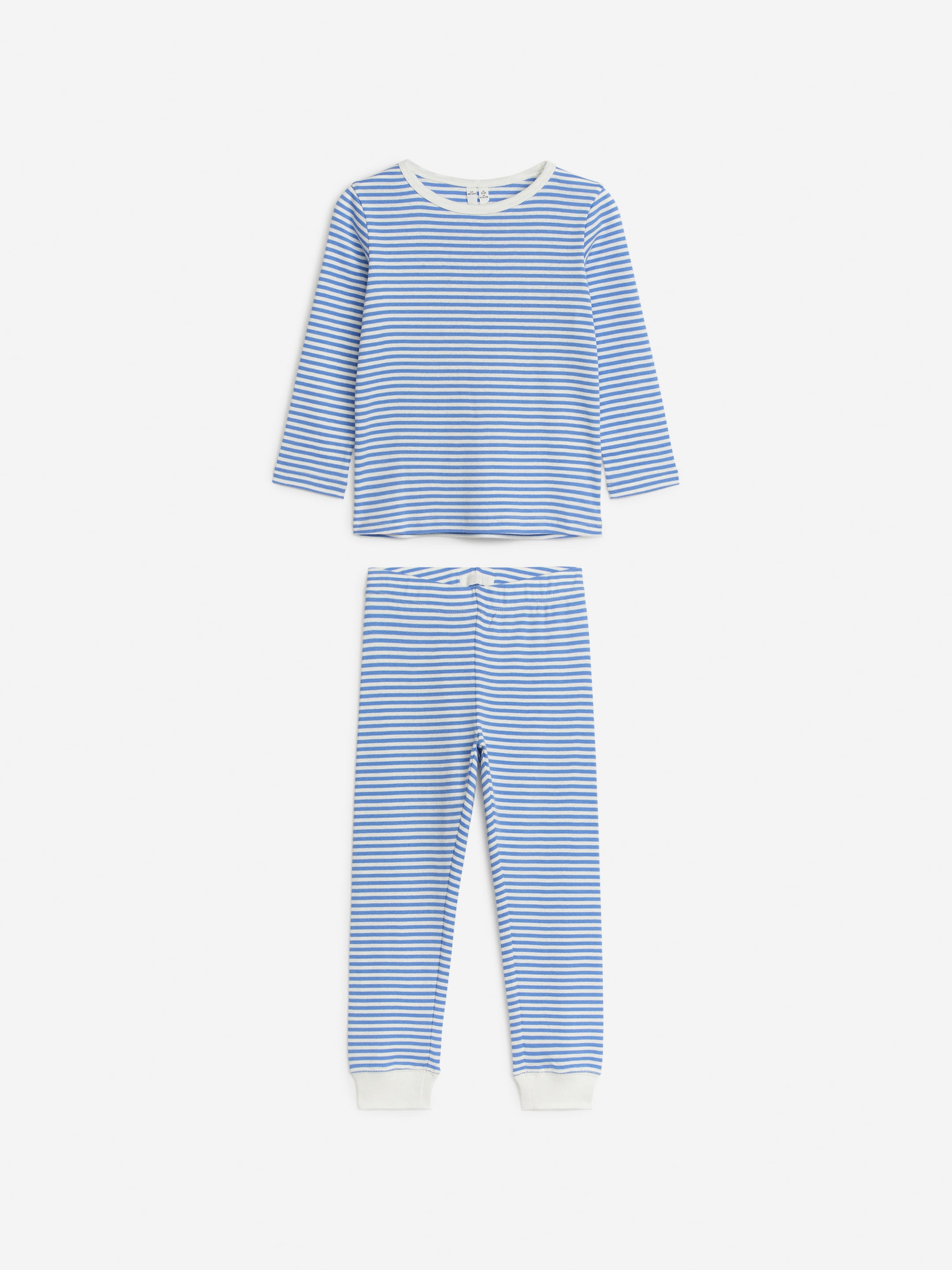 Visa större bild: Trikåpyjamas - Blå/vit - BARN | H&M FI 1
