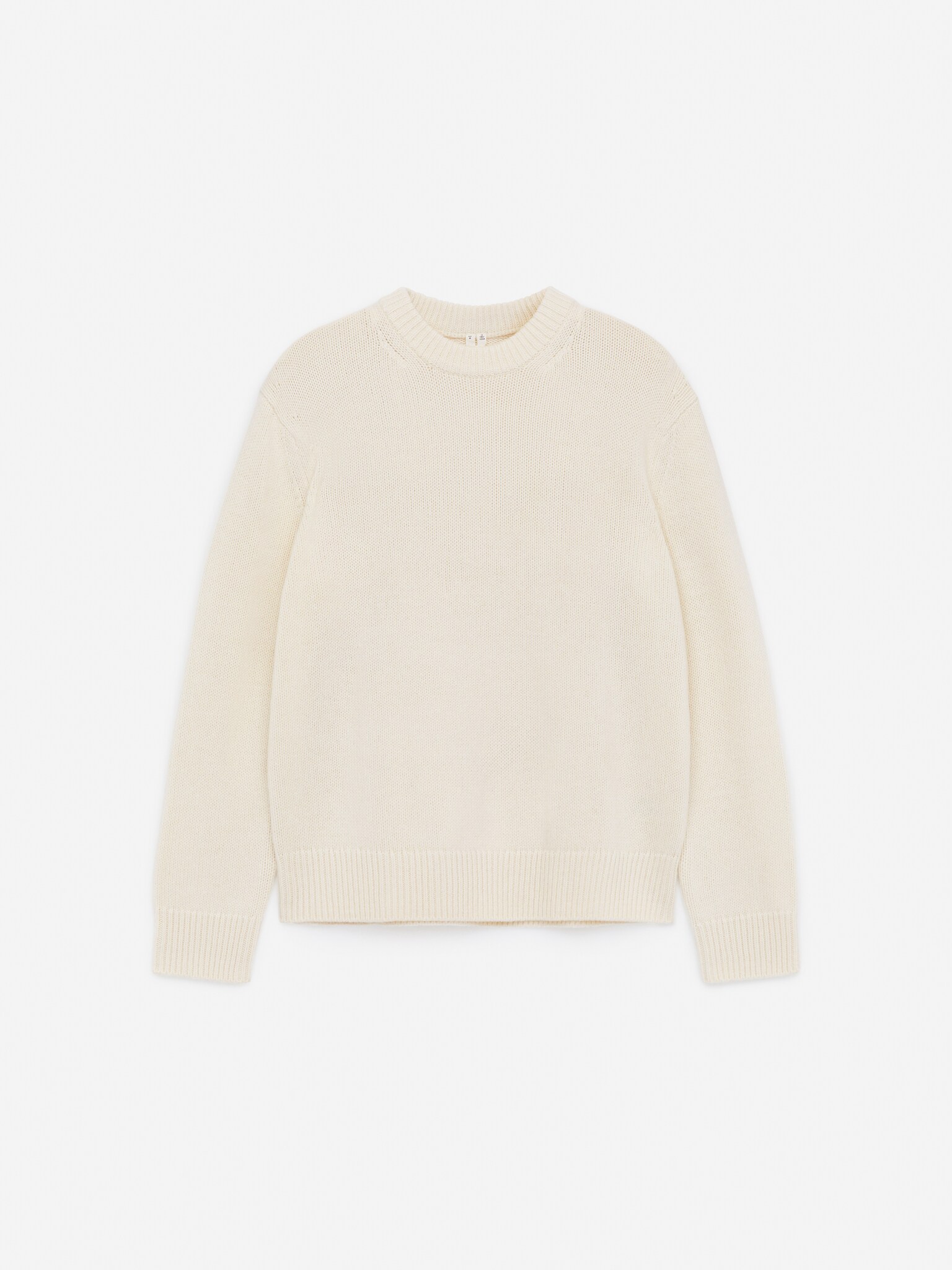 Heavy Knit Wool Blend Jumper - Off White/Dark Blue/Beige Melange/Grey