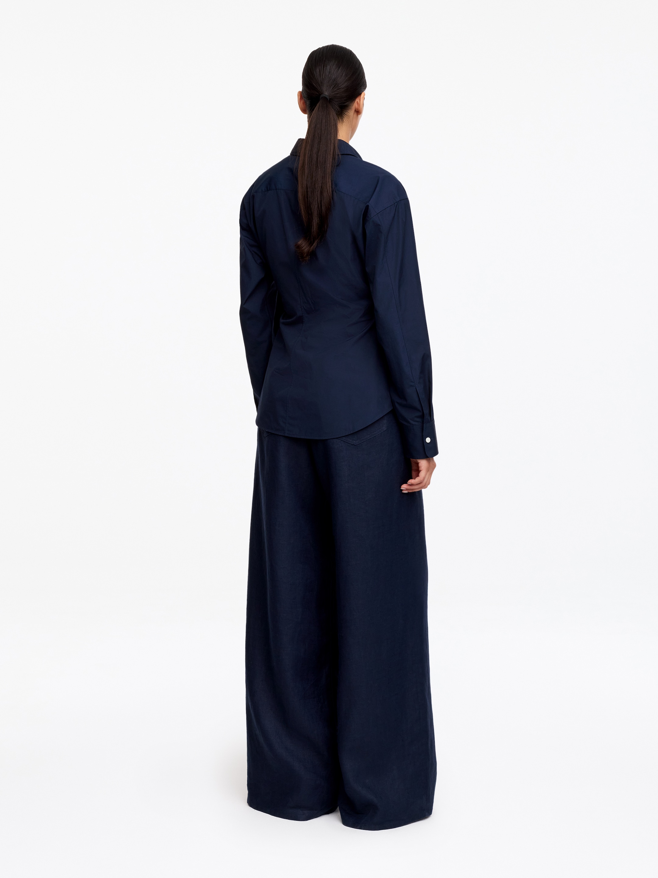 Wrap Shirt - Dark Blue - Slim fit - Women - StillMedia/Lookbook - 10