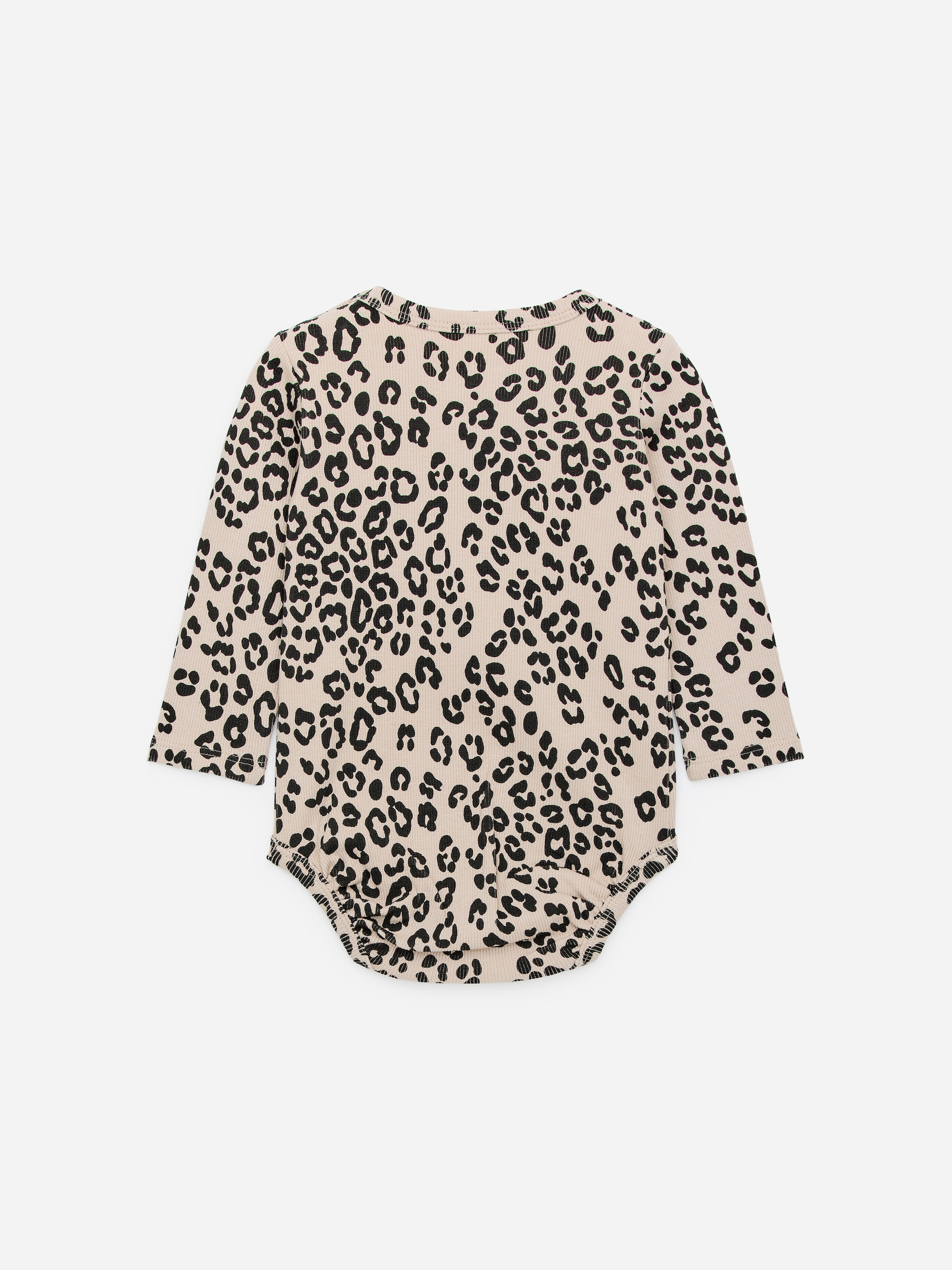 Ingrandisci l'immagine: Ribbed Long-Sleeve Bodysuit - Beige/Black - BAMBINO | H&M CH 3