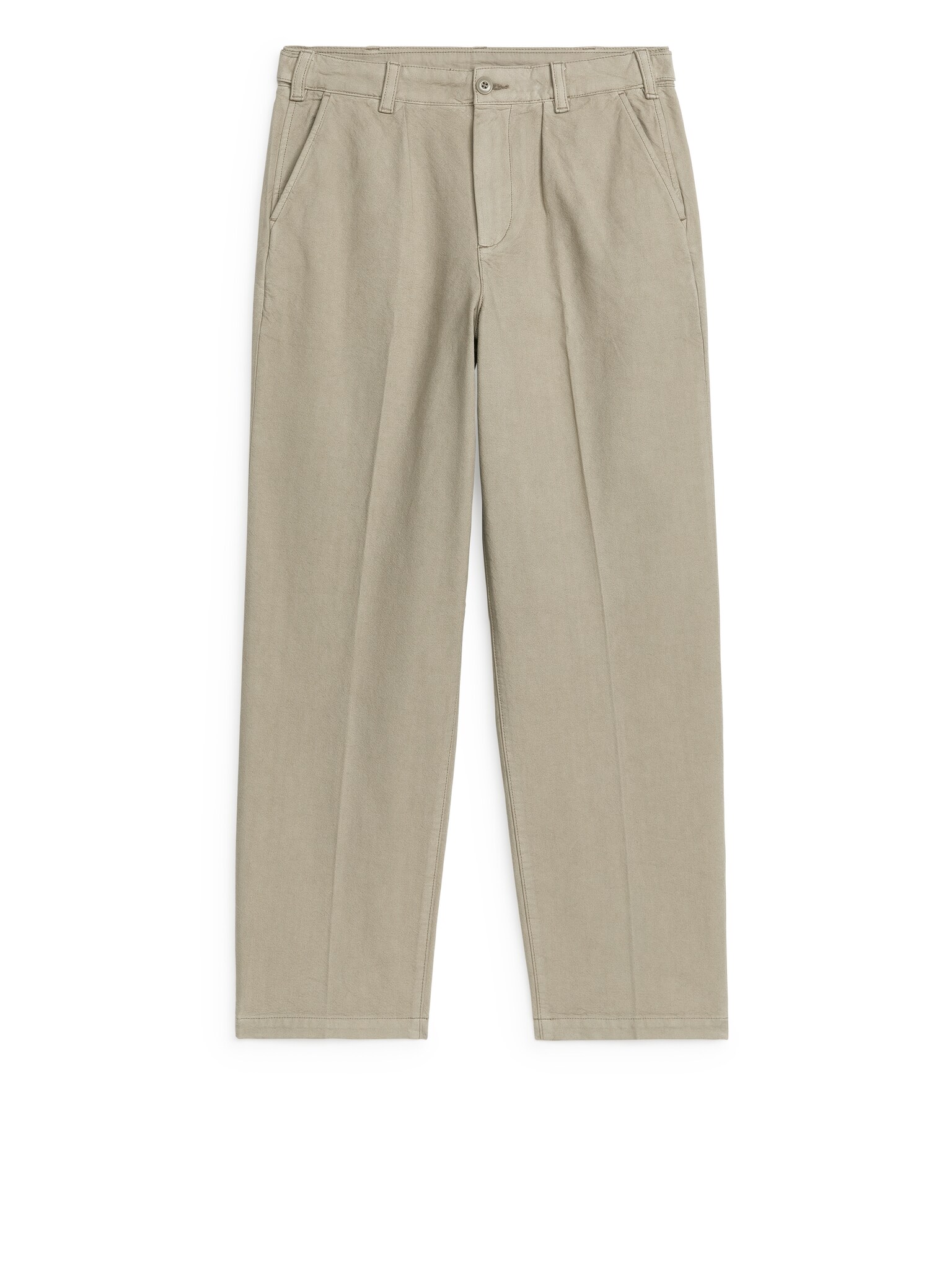 Cotton Canvas Utility Trousers - Mole/Off Black