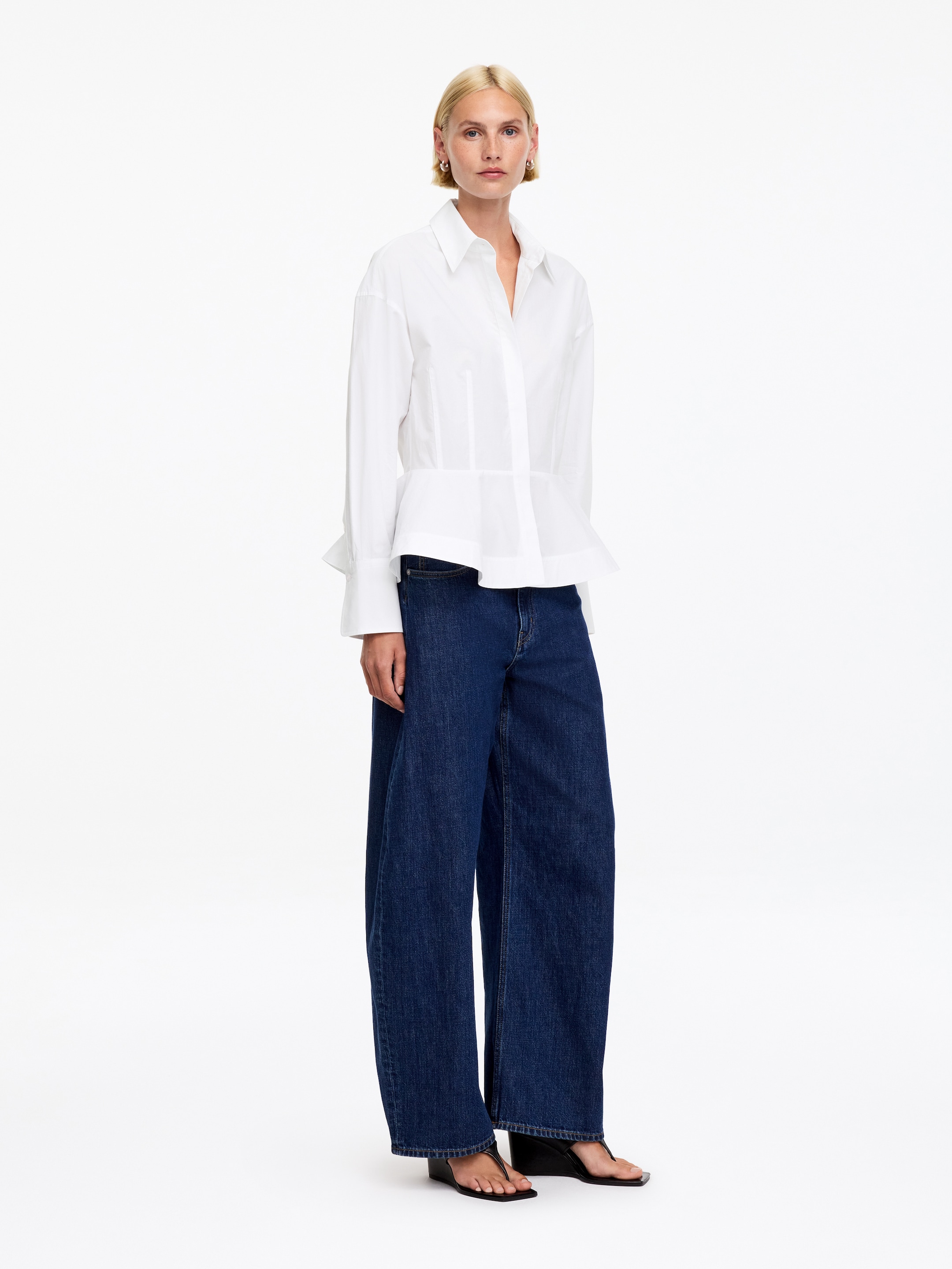 Camisa peplum de algodón - Blanco - Corte ajustado - women - StillMedia/Lookbook - 5