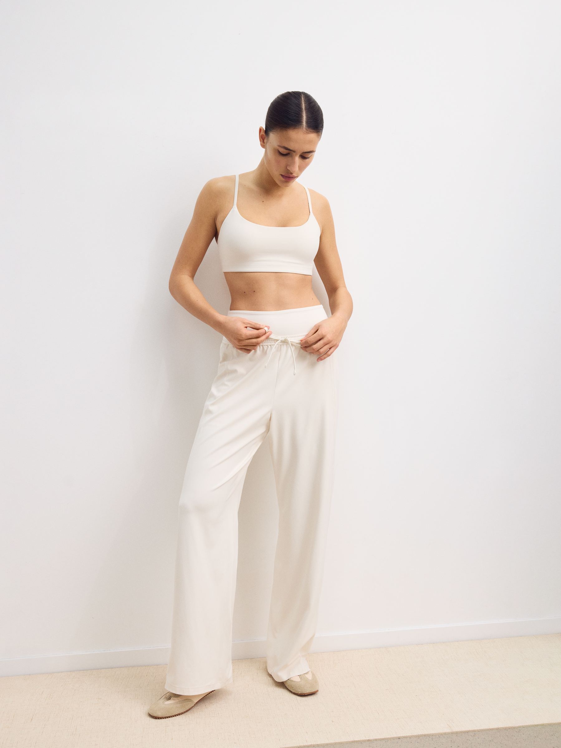 Short cycliste doux et extensible - Blanc cassé - Slim fit - Femme - StillMedia/Environmental - 1