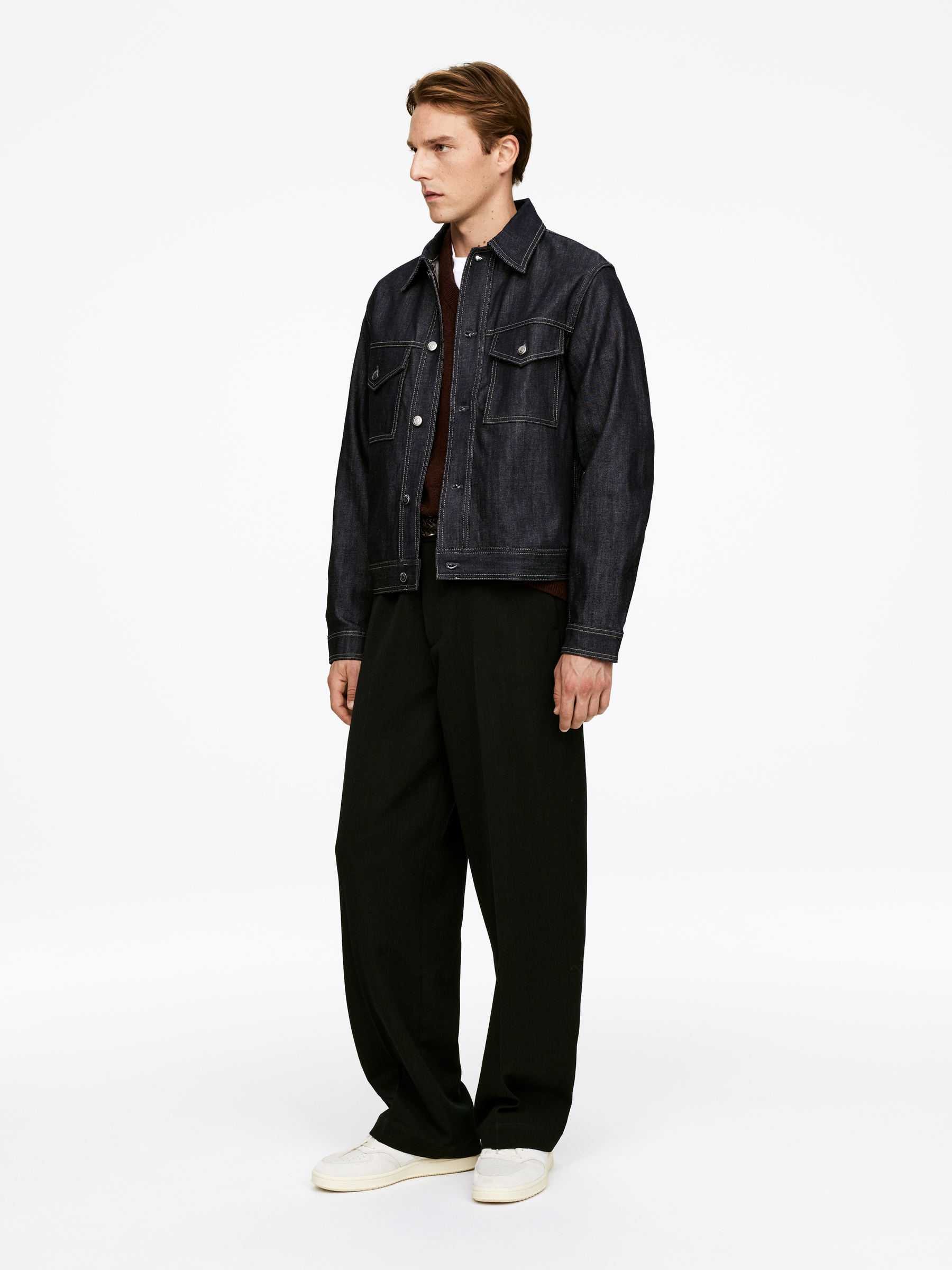 Denim Jacket - Dark Blue - Loose fit - Men - StillMedia/Lookbook - 3