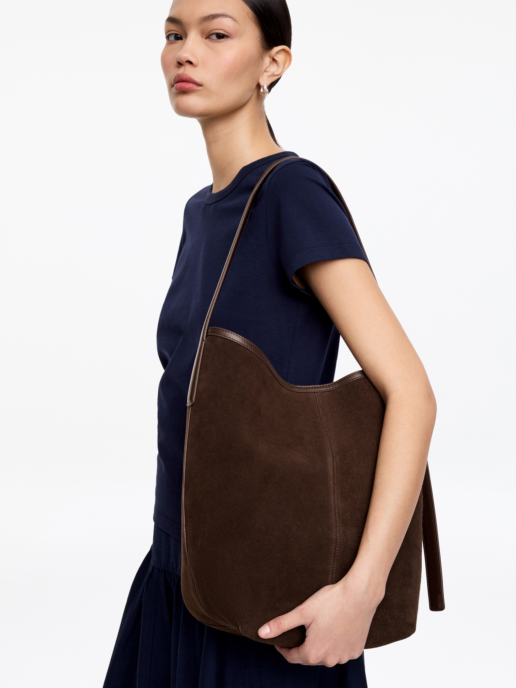 Split Suede Bucket Tote - Brown - Women - StillMedia/Lookbook - 5
