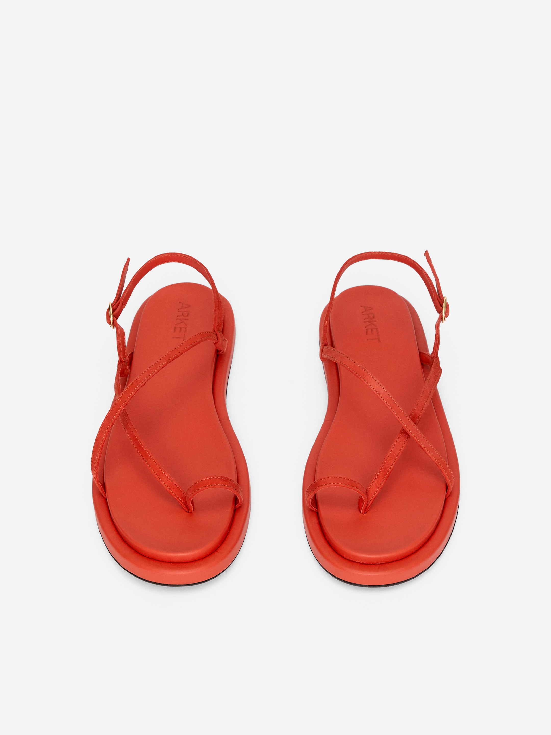 Sandales à brides en cuir - Orange - Femme - StillMedia/DescriptiveStillLife - 2