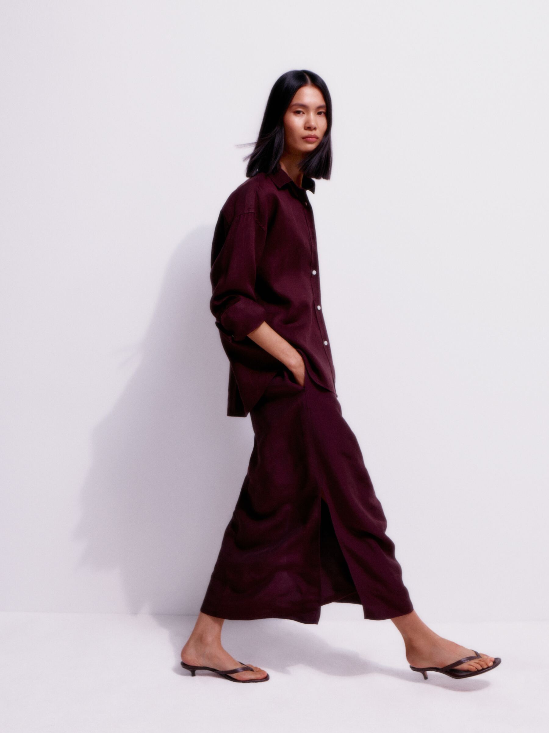 Linen Shirt - Brown - Regular fit - Women - StillMedia/Environmental - 1