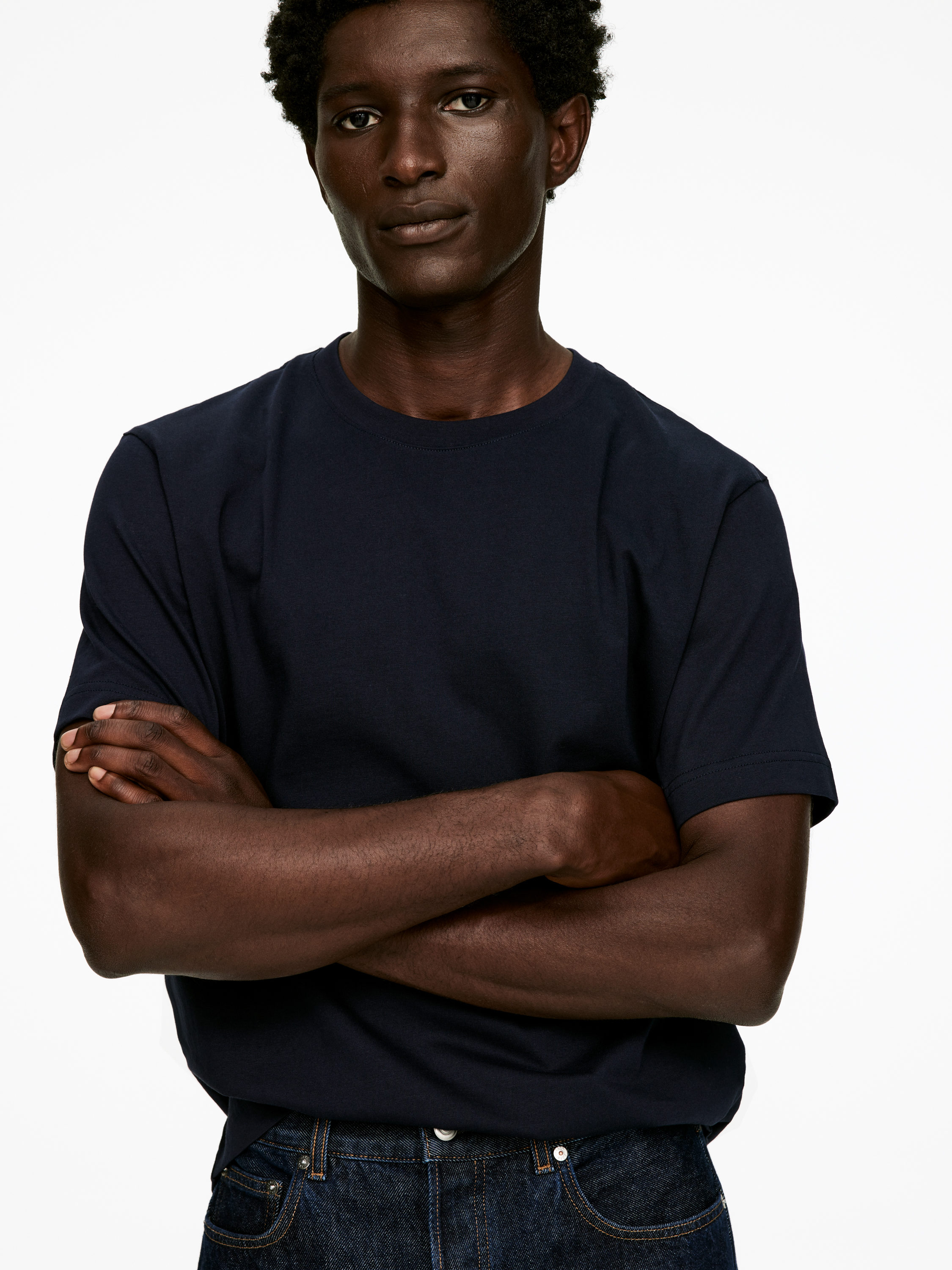 Lockeres T-Shirt, 220 GSM - Dunkelblau - Regular Fit - Herren - StillMedia/Lookbook - 49