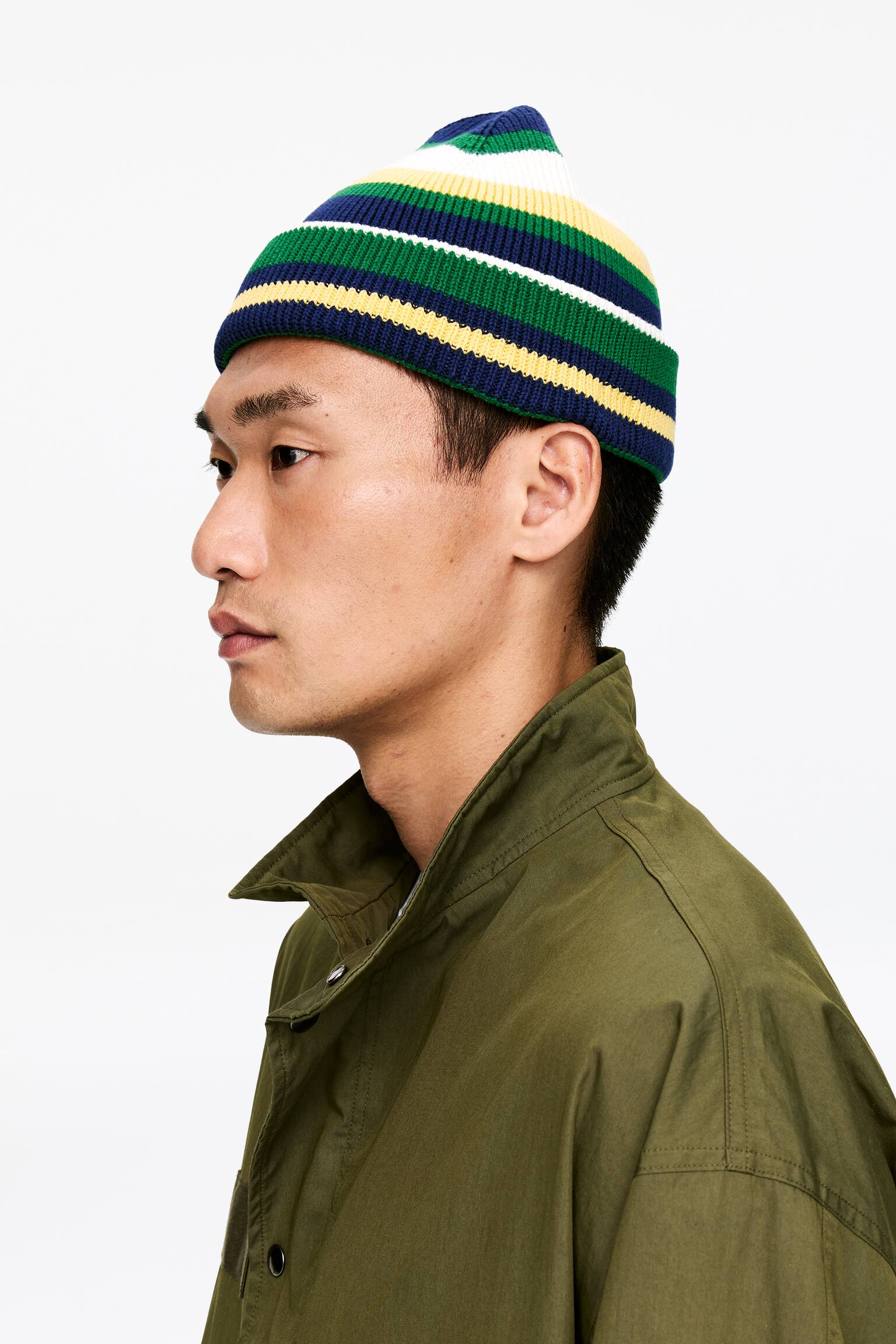 Katoenen beanie - Groen/meerkleurig - 4