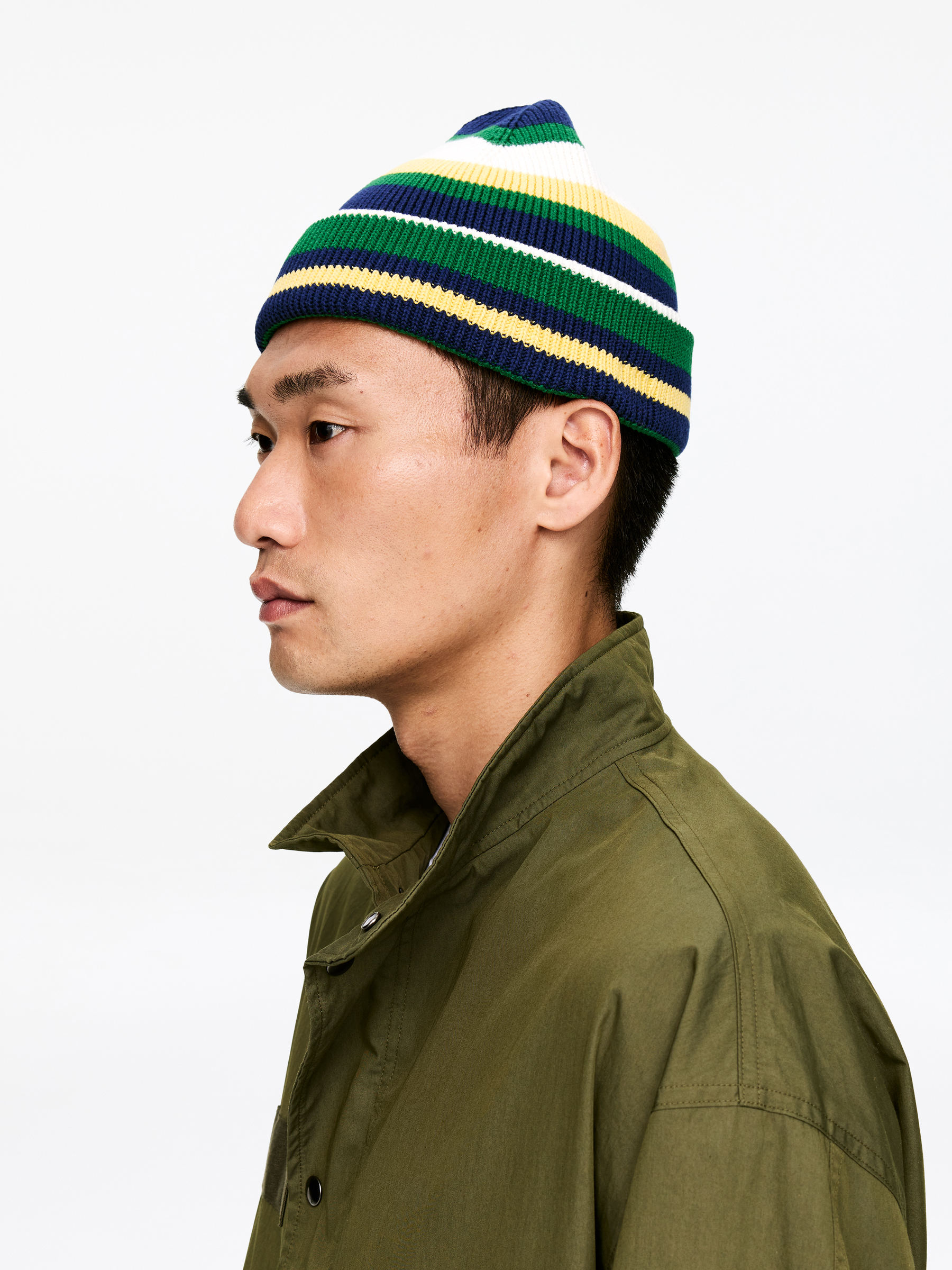 Mössa i bomull - Grön/flerfärgad - Men - StillMedia/Lookbook - 3