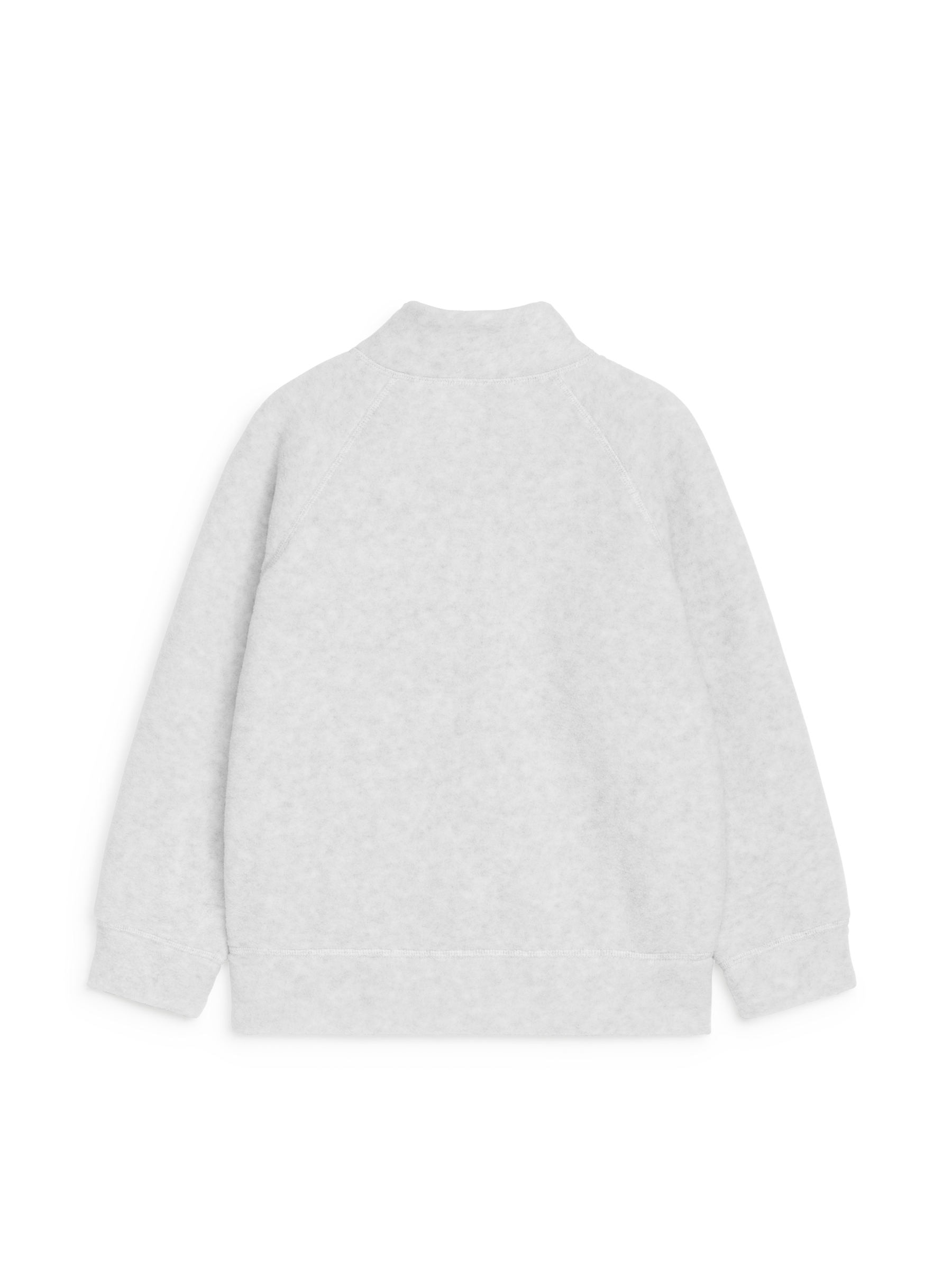 Half-Zip Fleece Sweatshirt - Grey Melange - Relaxed fit - Children - StillMedia/DescriptiveStillLife - 1