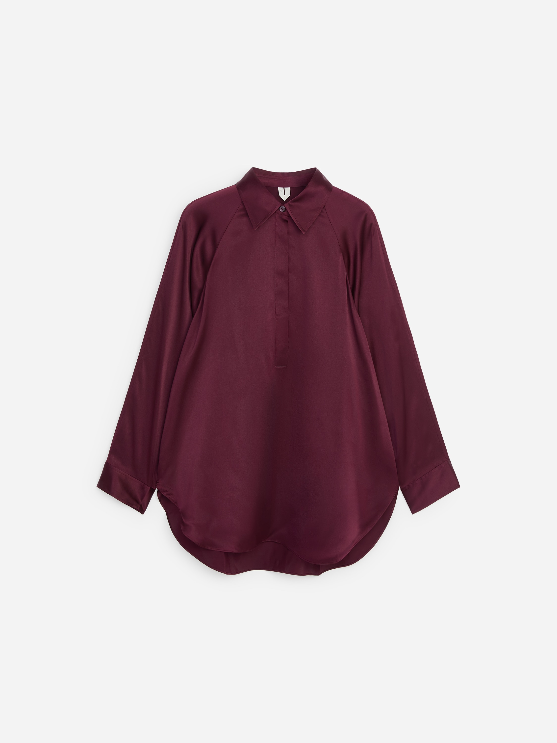 Silk satin shirt - Dark red