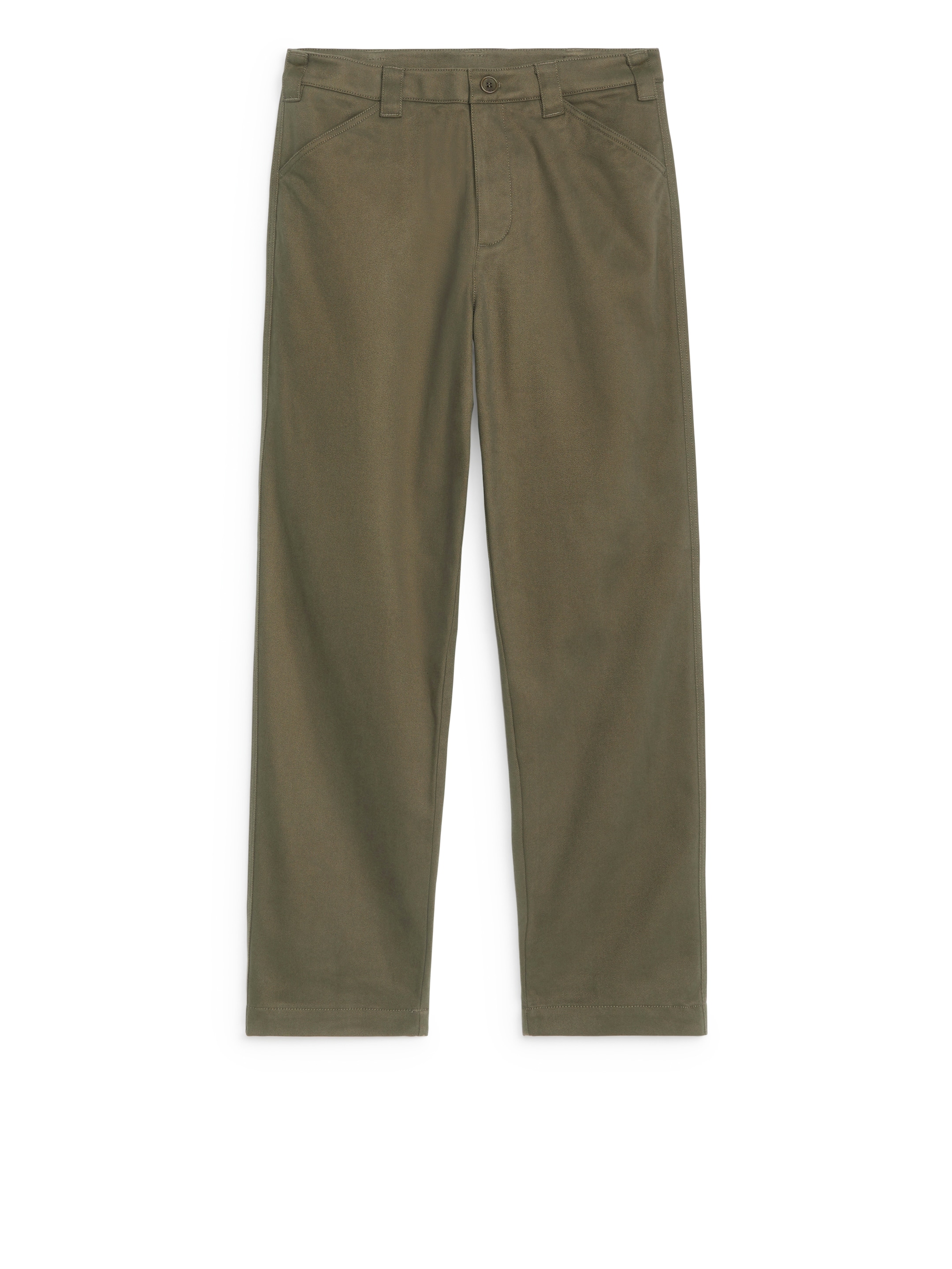 Cotton Moleskin Twill Trousers-#726A5D-12625