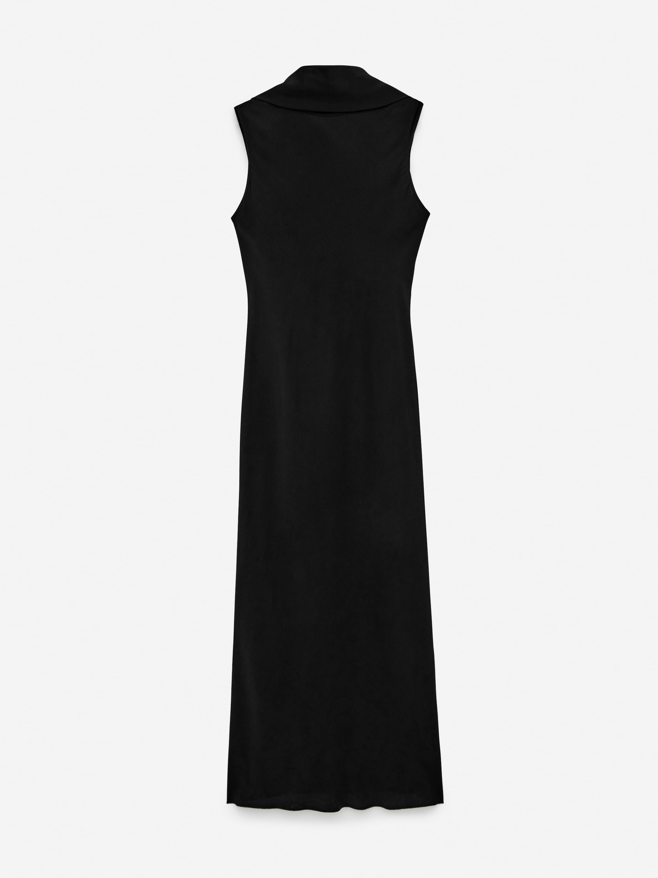 Fließendes Kleid mit Schalkragen - Schwarz - Slim Fit - Damen - StillMedia/DescriptiveStillLife - 2
