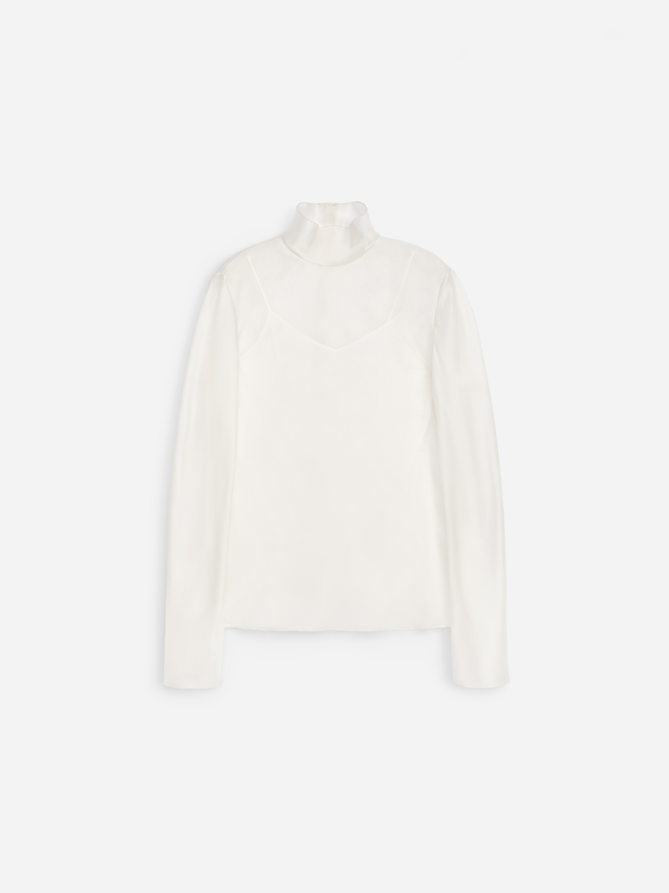 Blusa in organza di seta - Bianco
