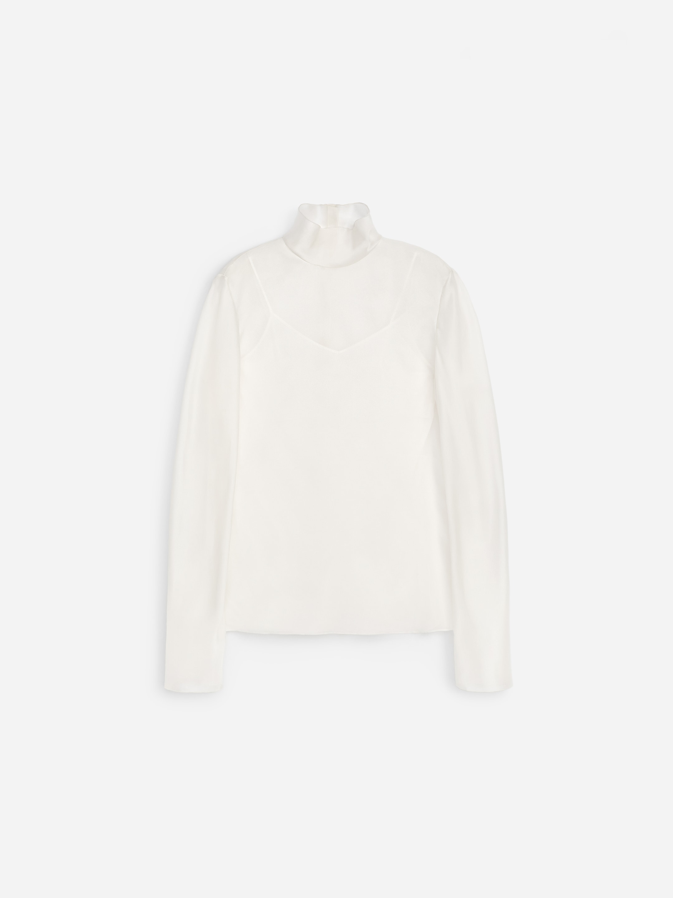 Silk Organza Blouse-#F4F3E9-19791
