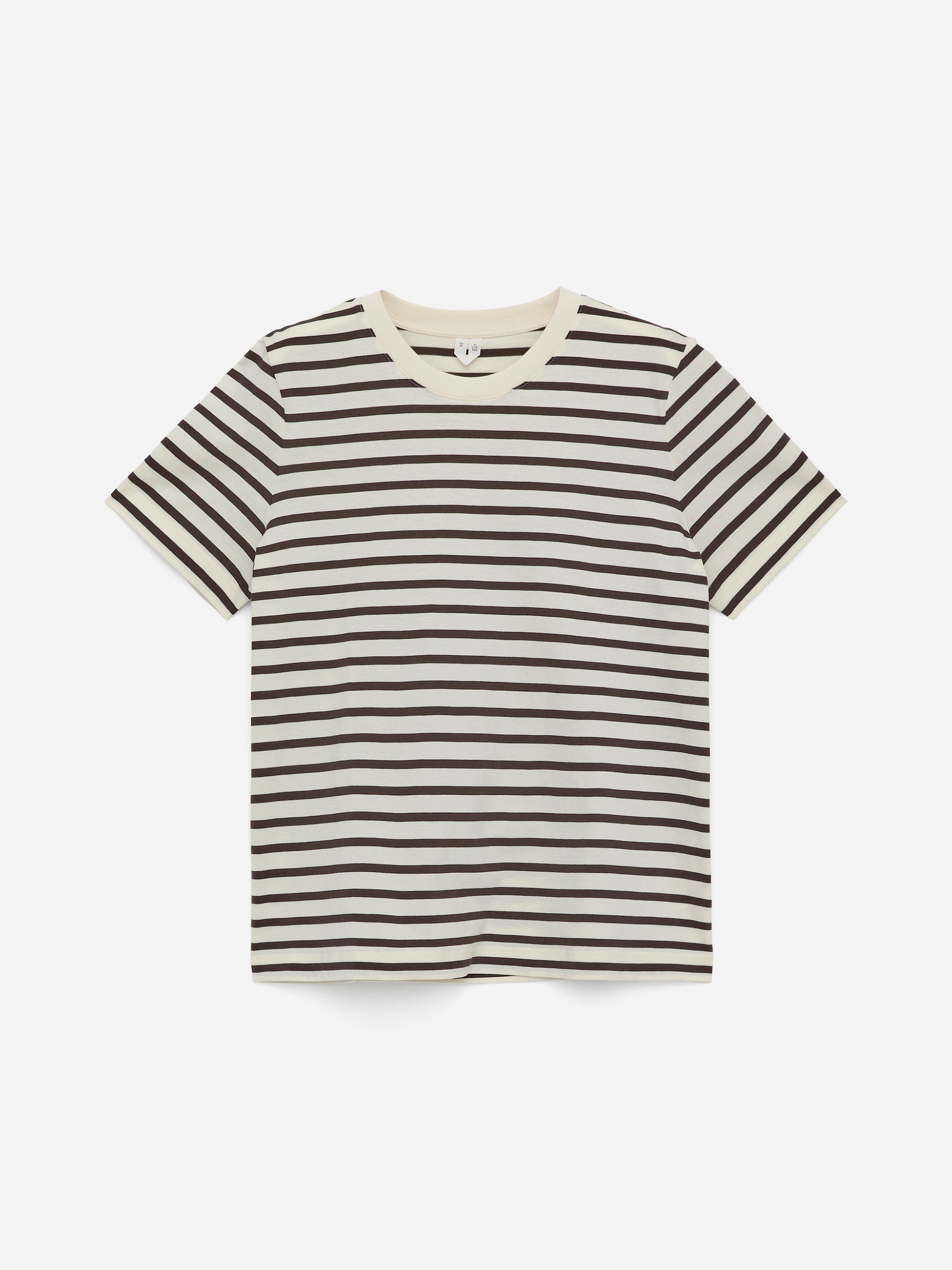 Signature Short-Sleeve T-Shirt - Brown/Off White - Regular fit - women - StillMedia/DescriptiveStillLife - 1