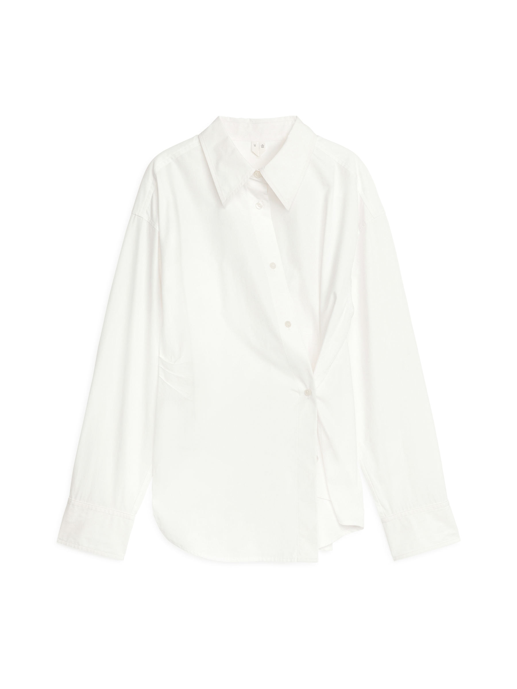 Asymmetric Wrap Shirt - White - Regular fit - Women - StillMedia/DescriptiveStillLife - 1