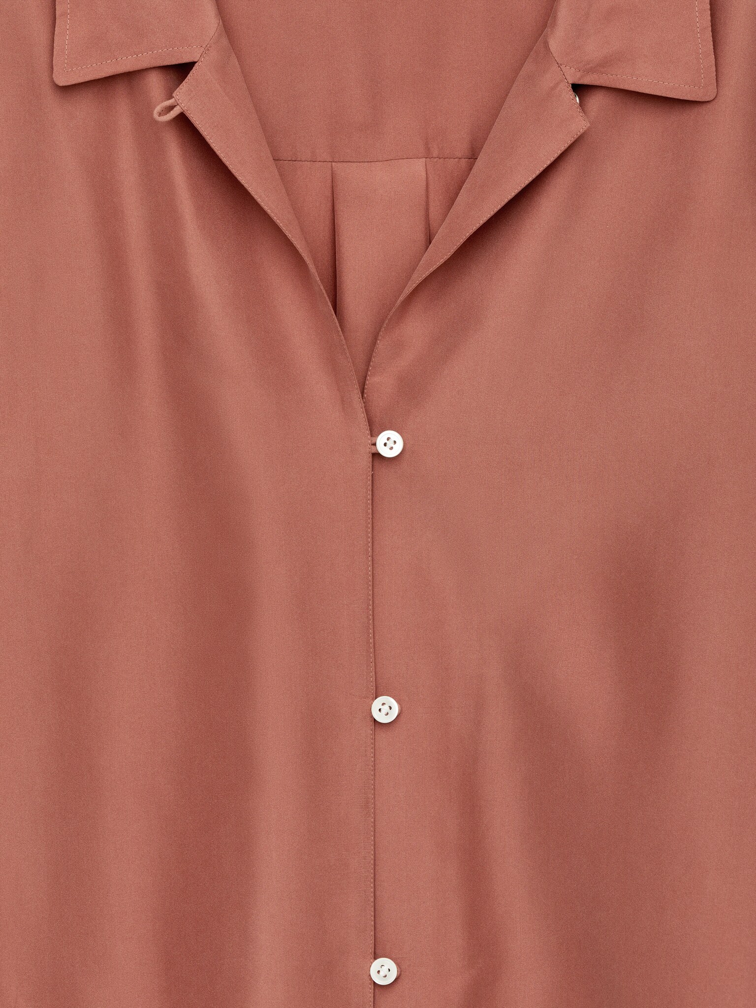 Chemise décontractée en soie - Rouille - 2