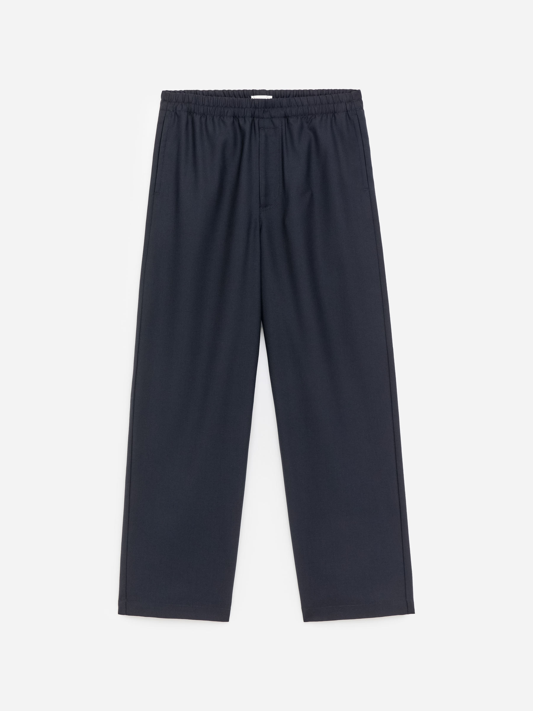 Relaxed Wool Blend Trousers - Dark Blue - Loose fit - Men - StillMedia/DescriptiveStillLife - 2