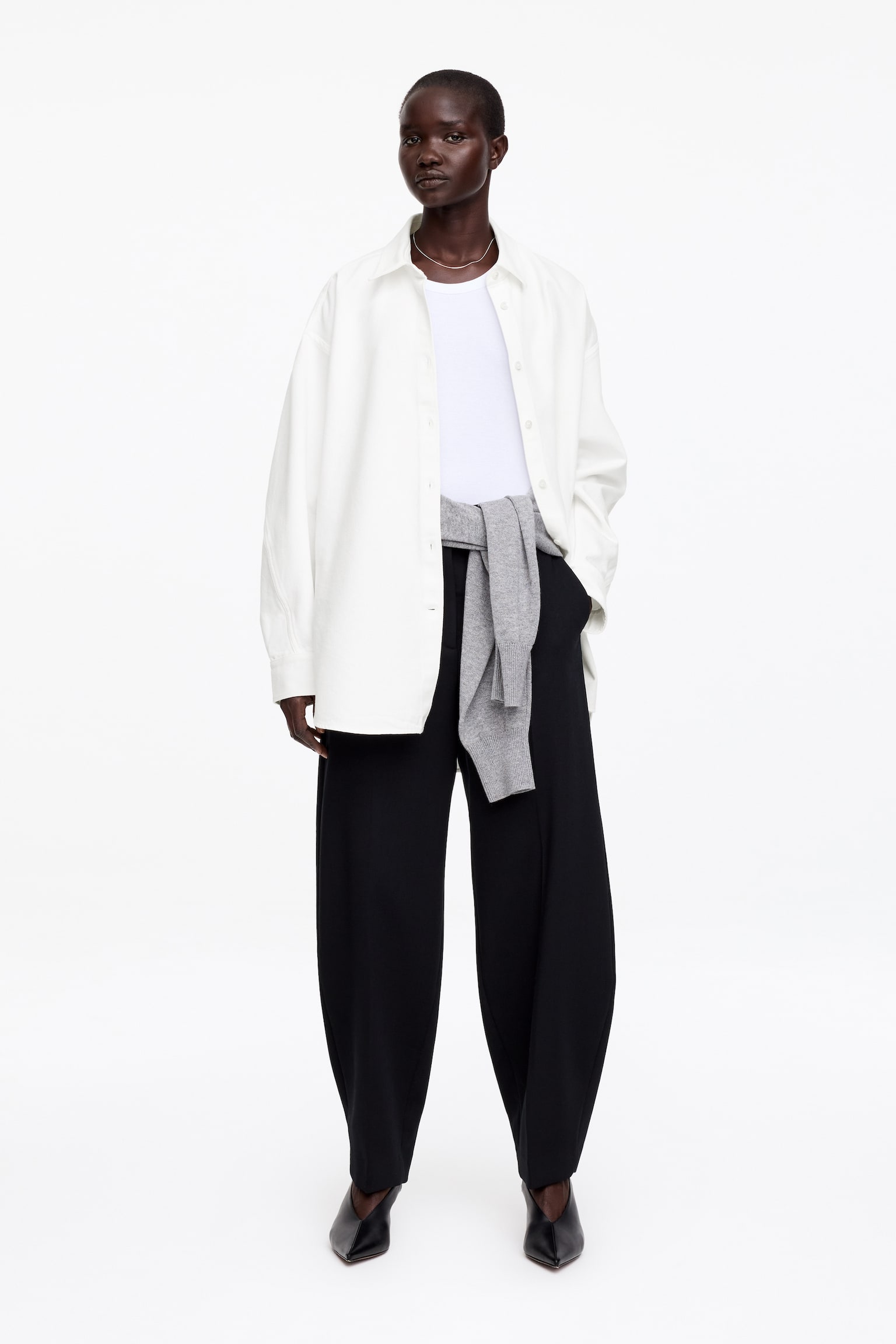 Denimskjorta - Vit - 5