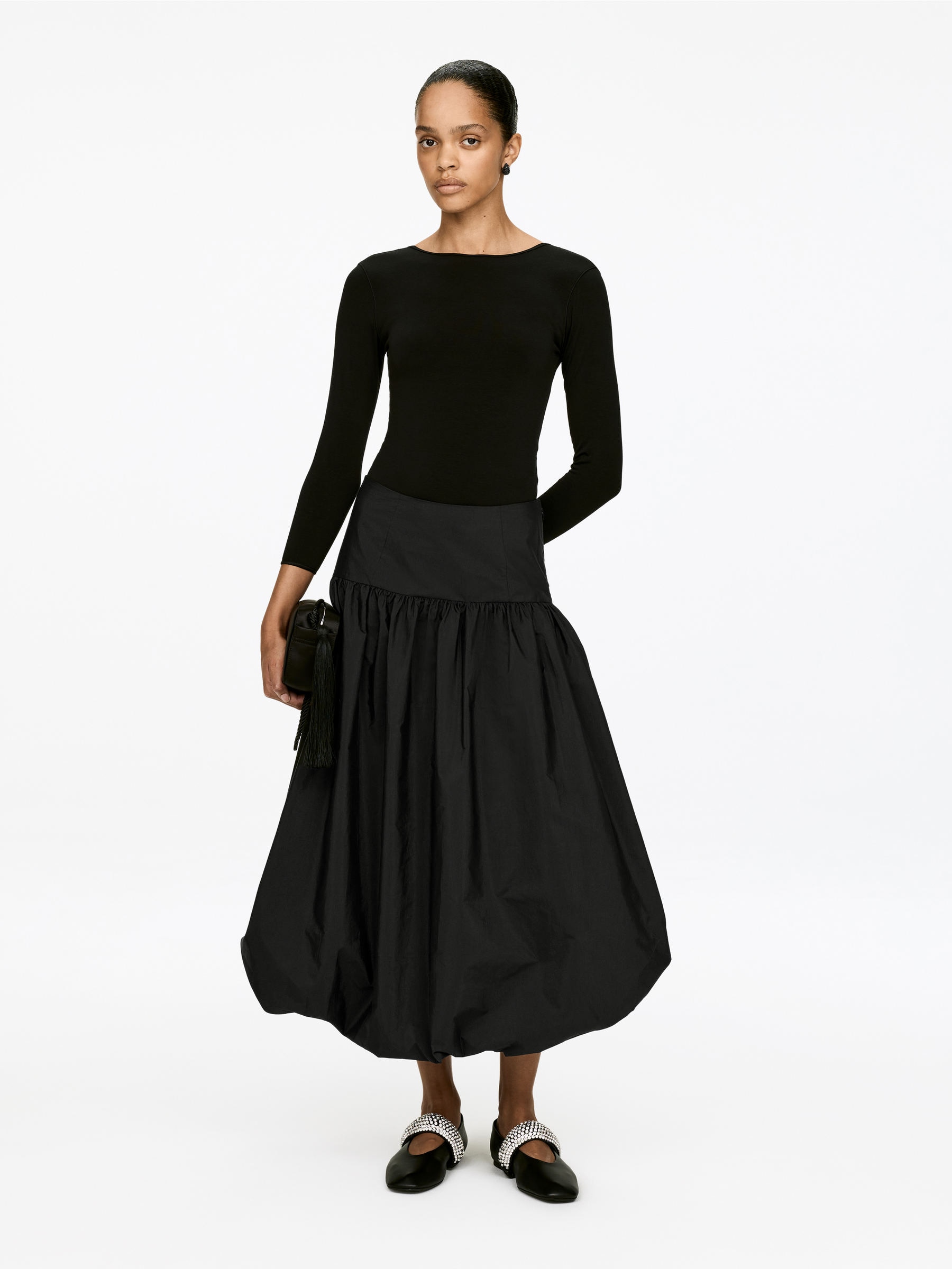 Taffeta Bubble Skirt-#272627-17149