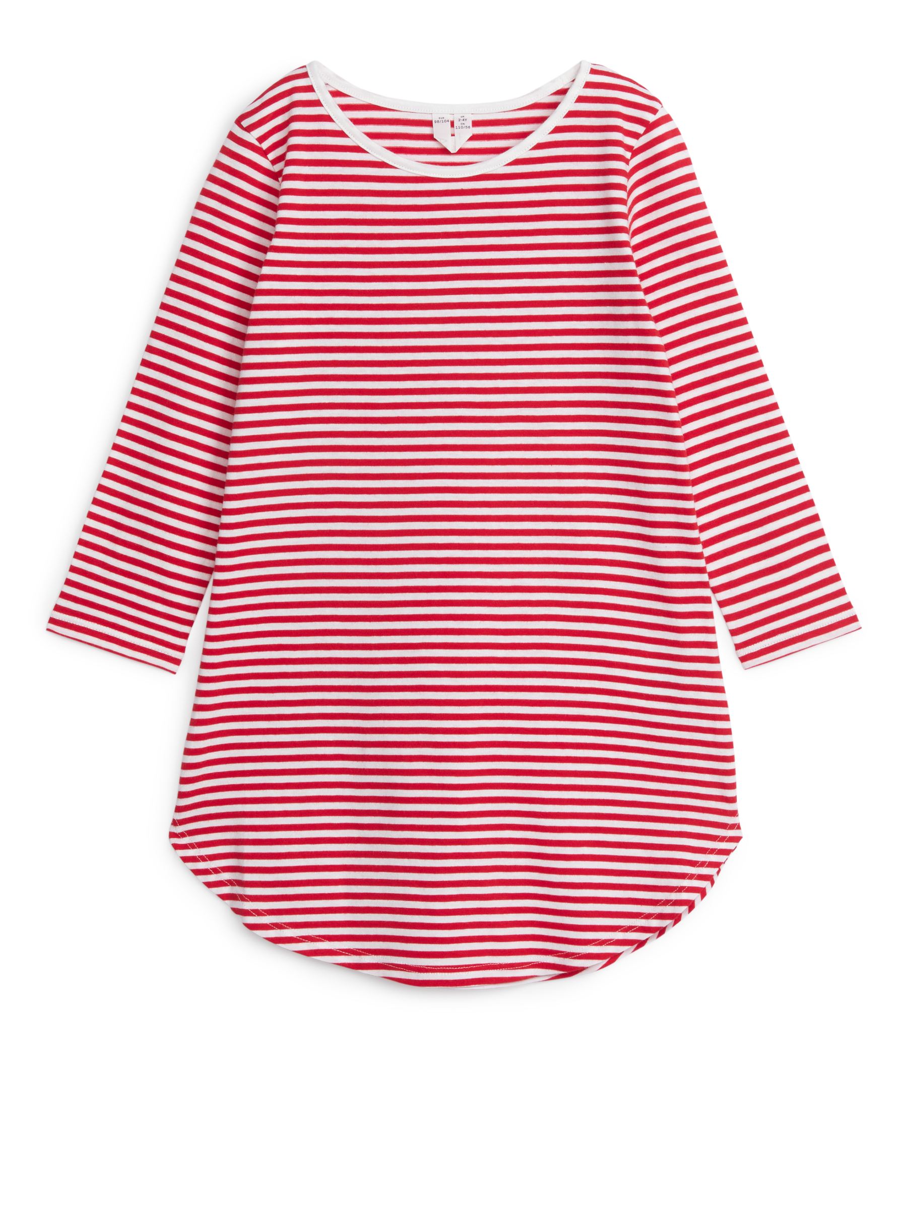 Camicia da notte in jersey a maniche lunghe - Rosso/Bianco - Regular fit - Children - StillMedia/DescriptiveStillLife - 3