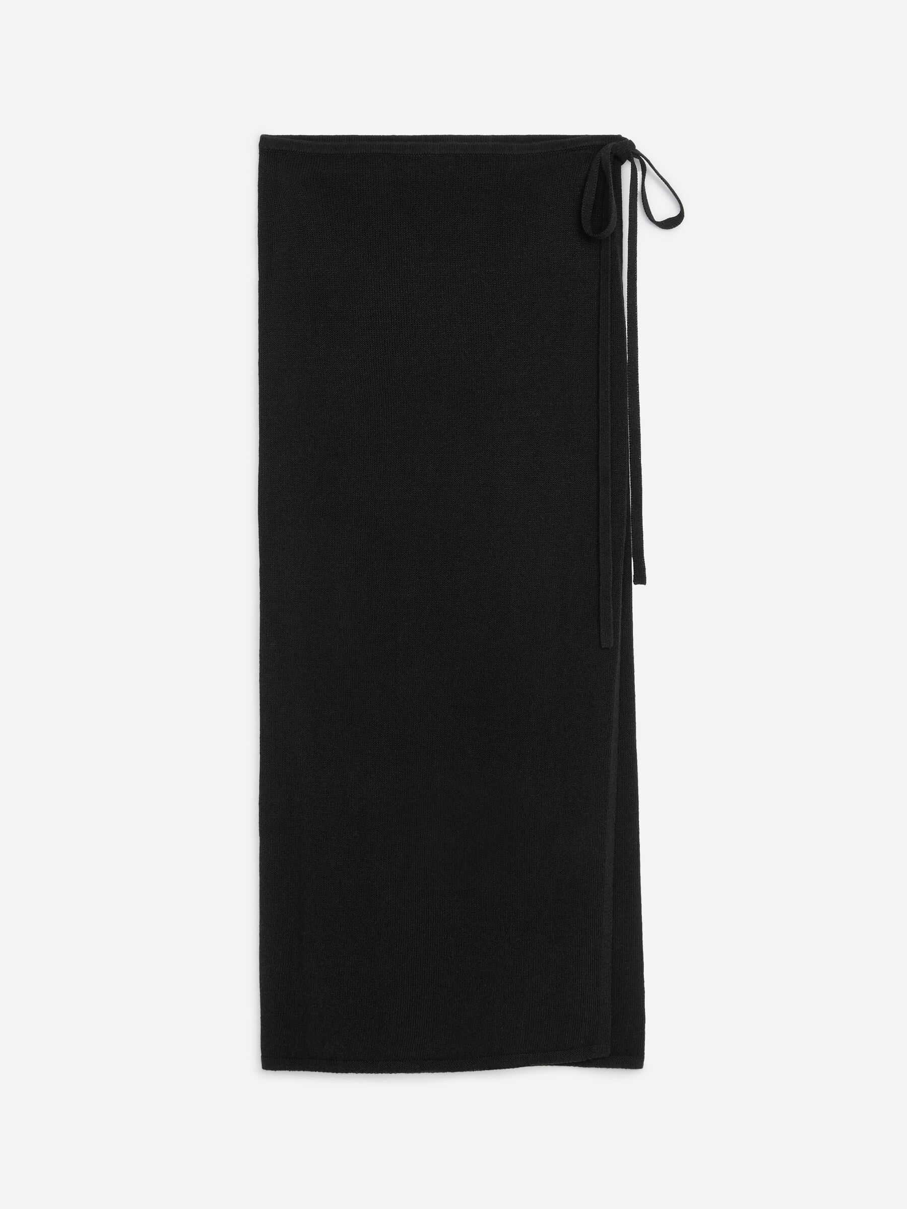 Jupe portefeuille en maille - Noir - Regular fit - Femme - StillMedia/DescriptiveStillLife - 1