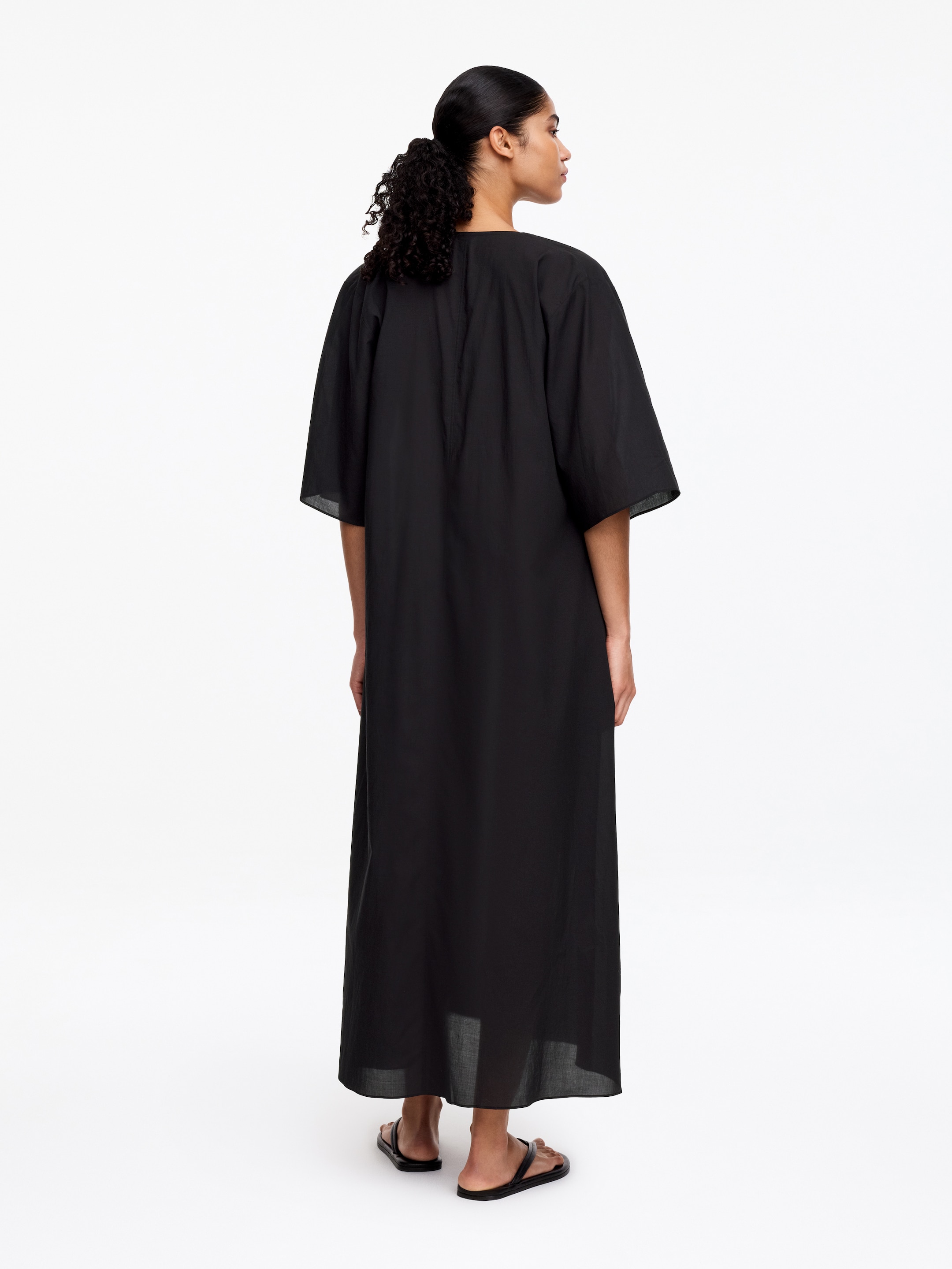 Vestido de playa en mezcla de lyocell - Negro - Corte holgado - Women - StillMedia/Lookbook - 3