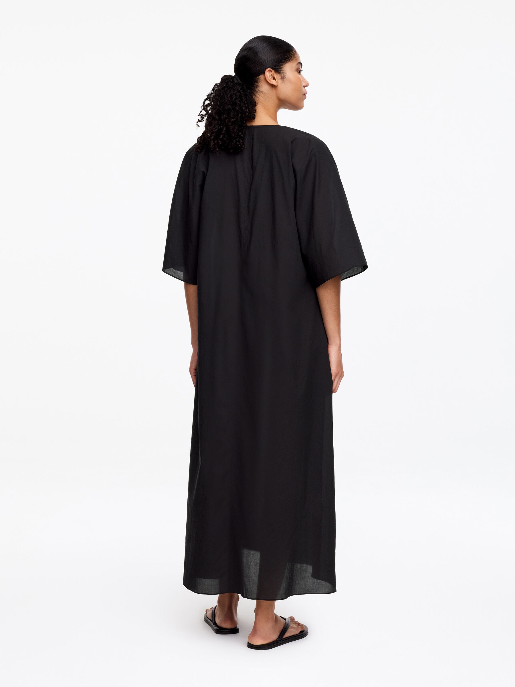 Lyocell Blend Beach Dress - Black - Loose fit - Women - StillMedia/Lookbook - 3