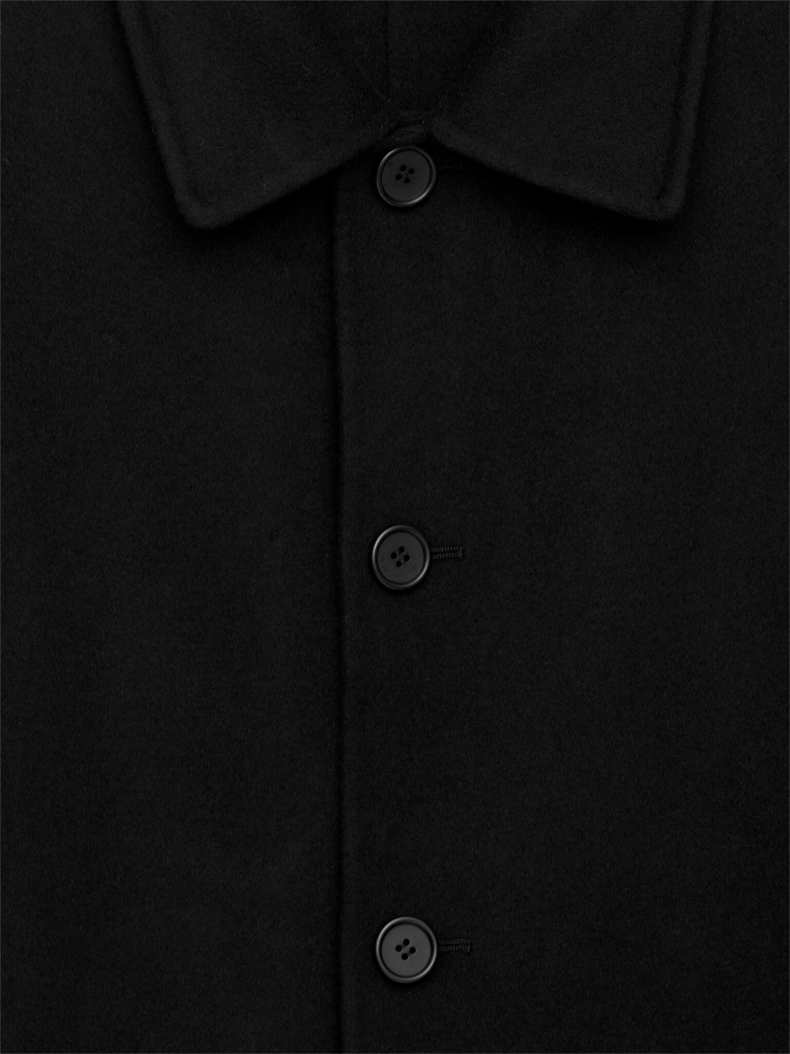 Manteau en laine double face - Noir - 7