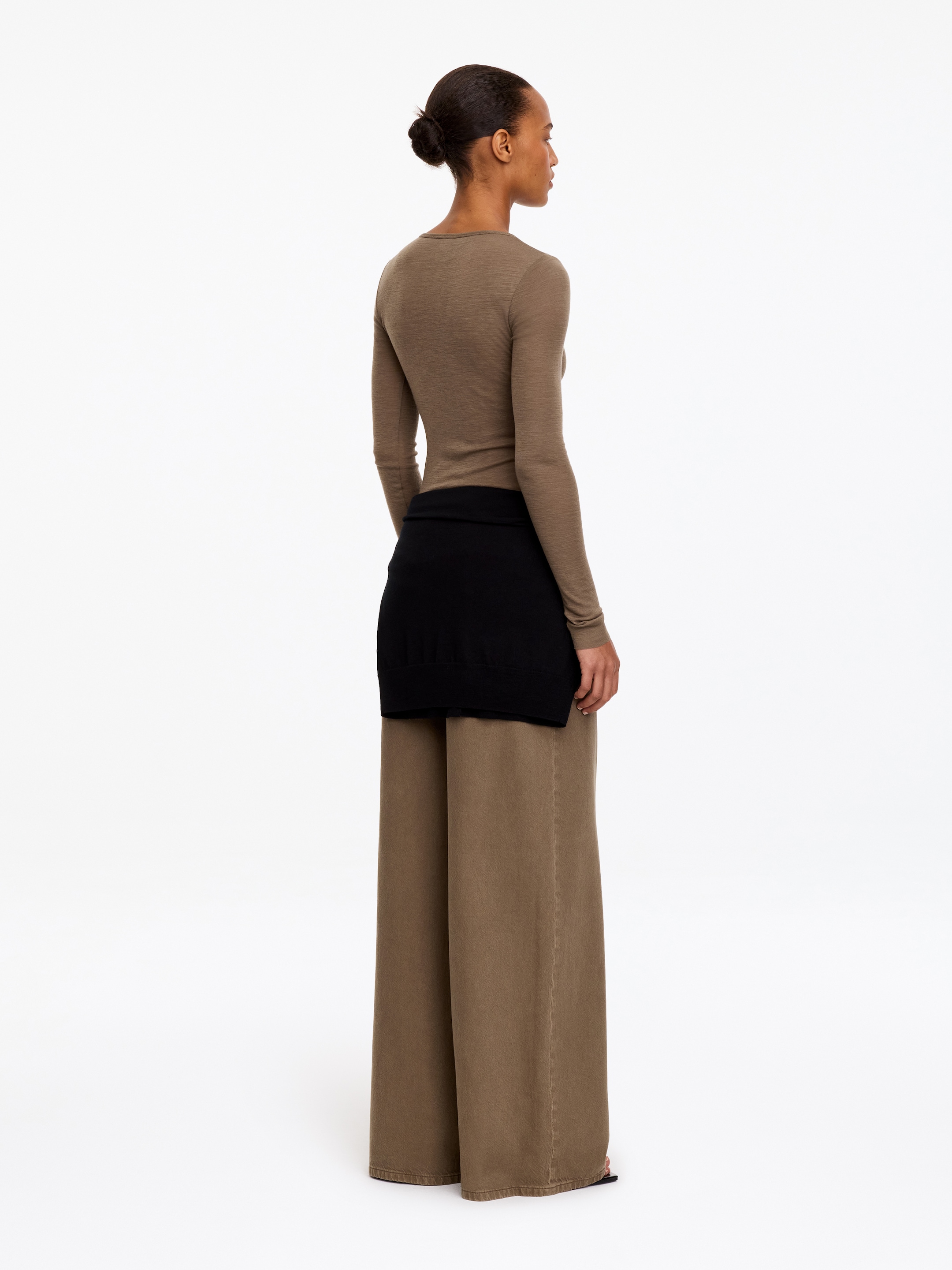 Wool Rib Top - Mole - Slim fit - women - StillMedia/Lookbook - 2