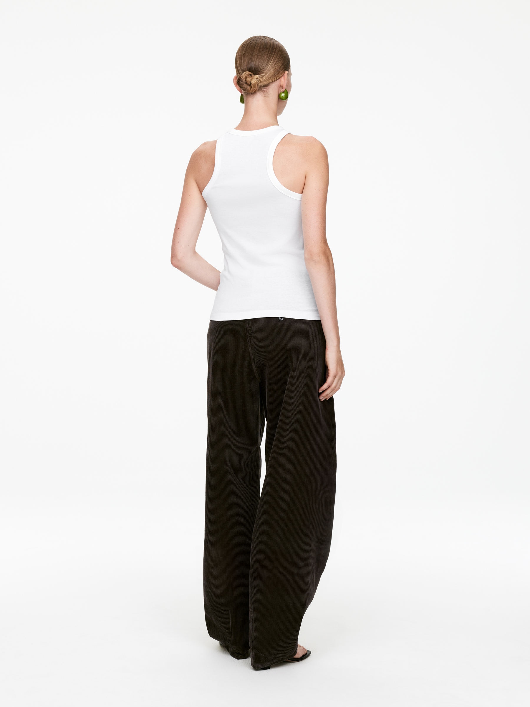 Ribbad tanktop - Vit - Regular fit - Women - StillMedia/Lookbook - 35