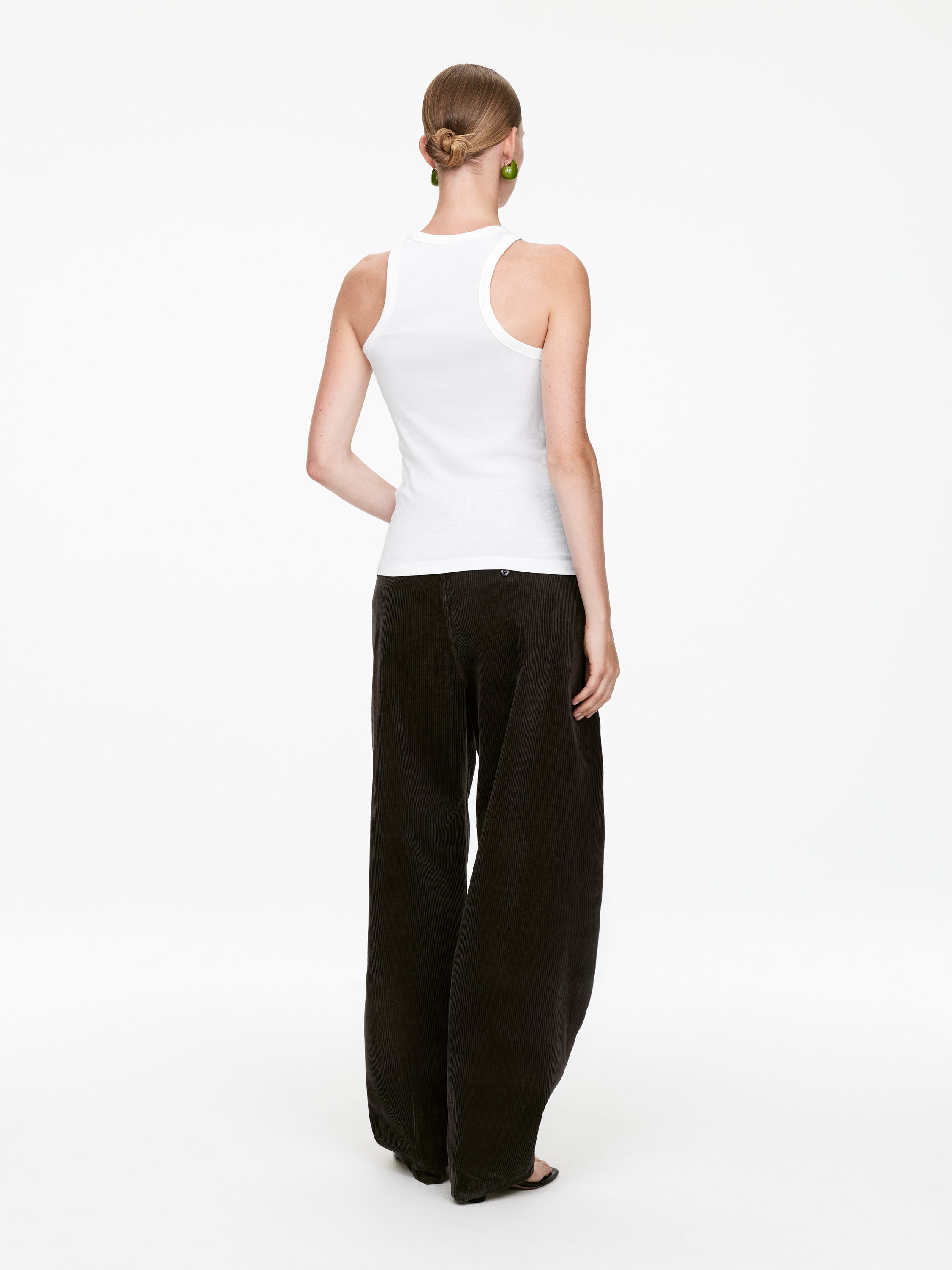 Débardeur côtelé dos nageur - Blanc - Femme - StillMedia/Lookbook - 35