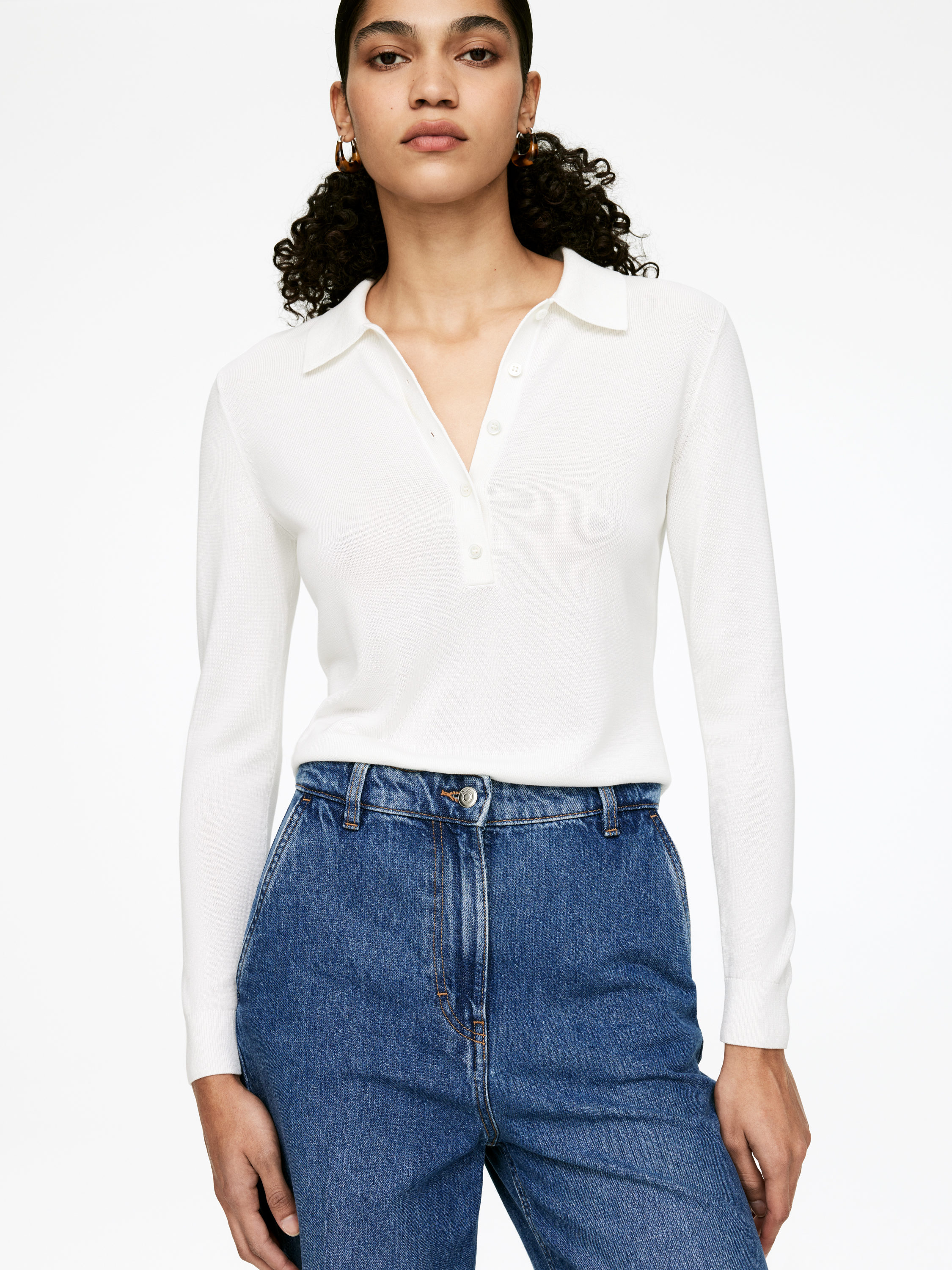 Wide Turn-Up Jeans - Blue - Relaxed fit - Women - StillMedia/Lookbook - 4